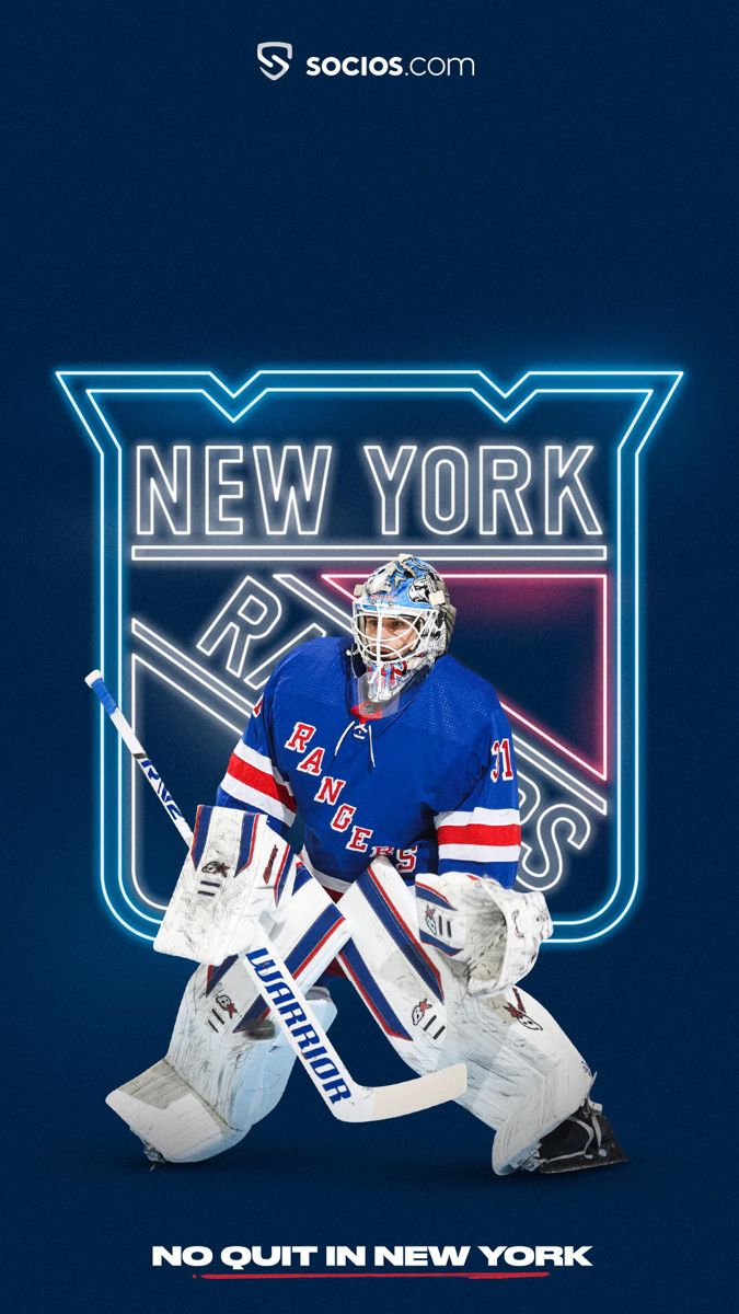 Hockey goalie, New york rangers logo