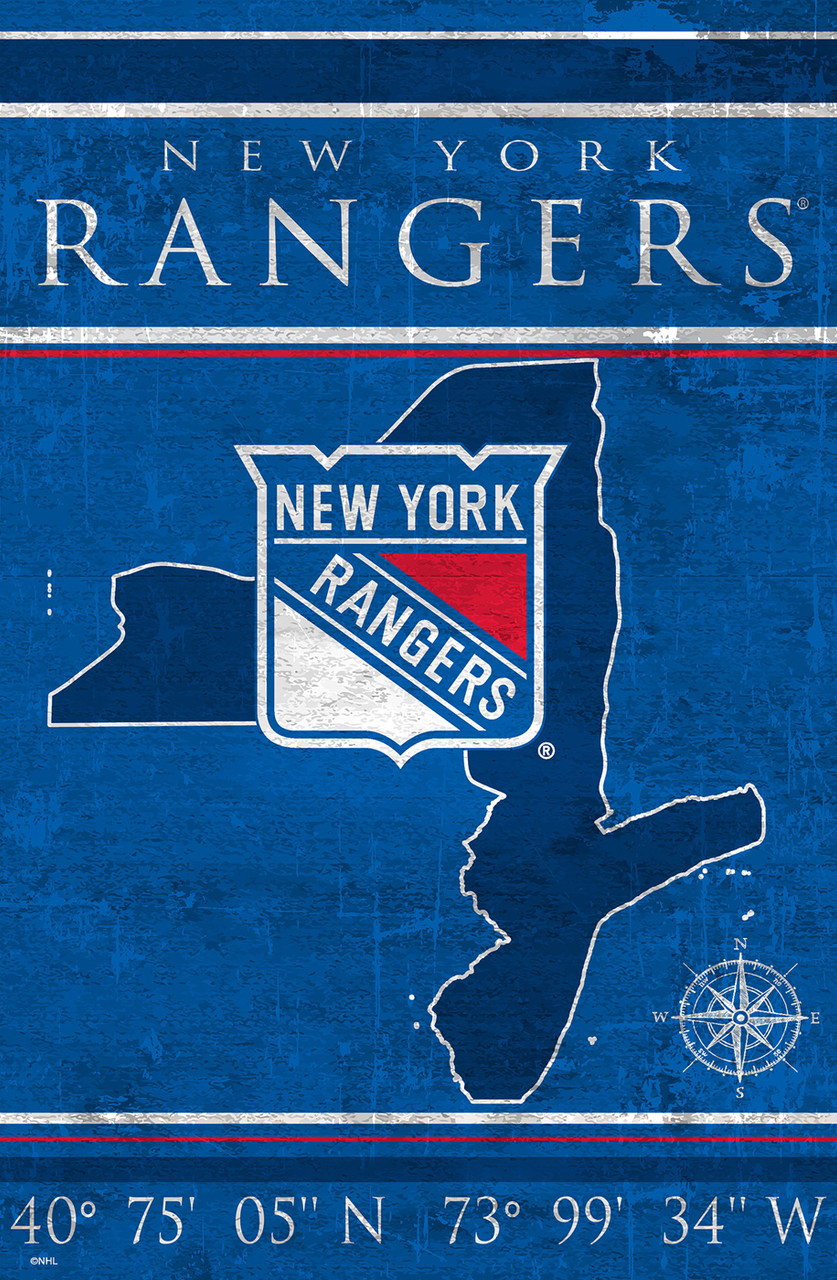 Rangers 17 x 26 Coordinates Sign