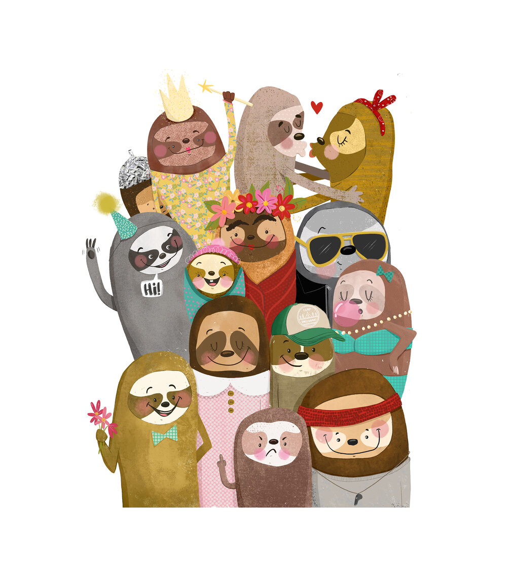 Sloth Friends Print