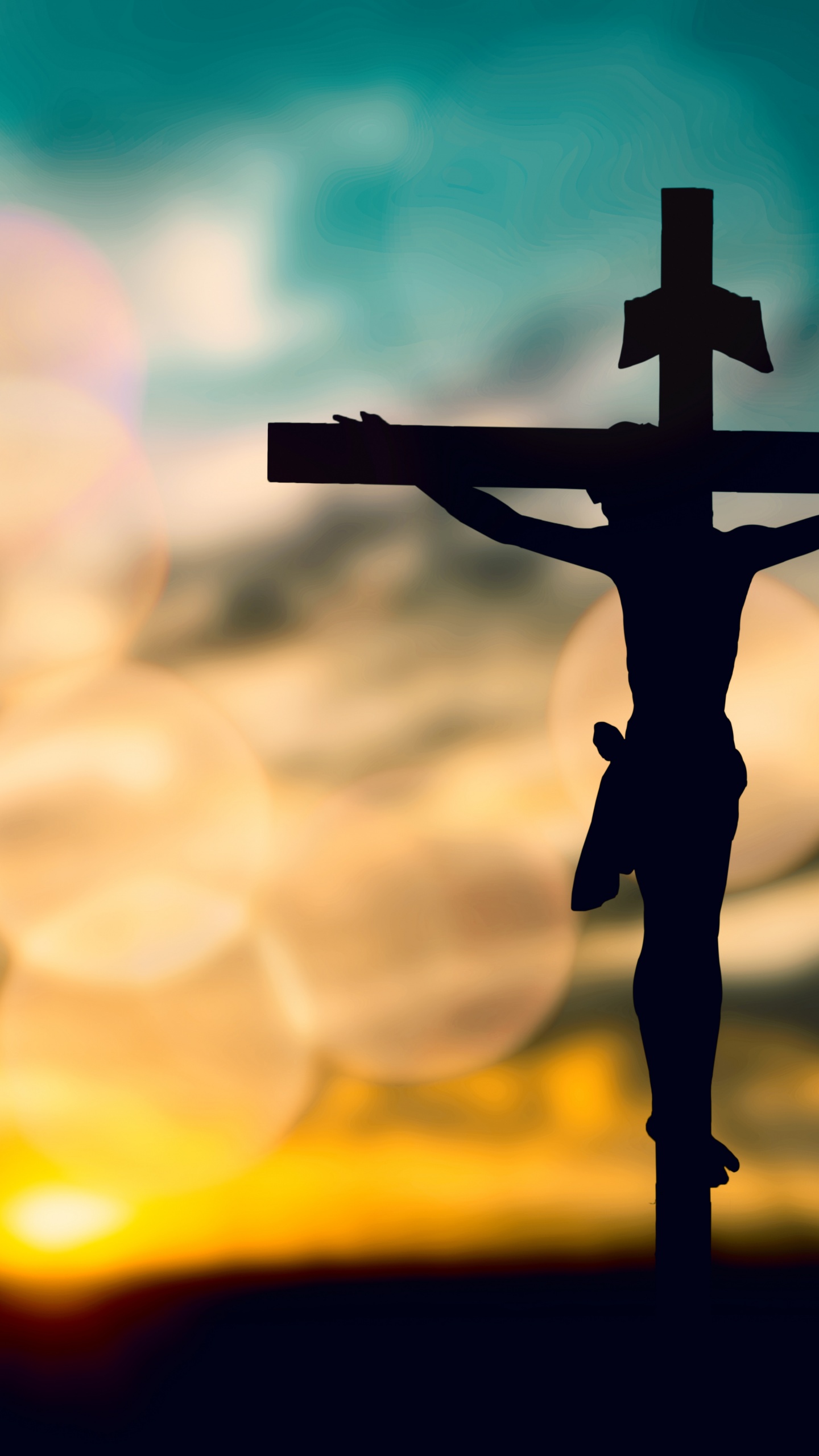 Jesus Cross Wallpaper 4K, Silhouette