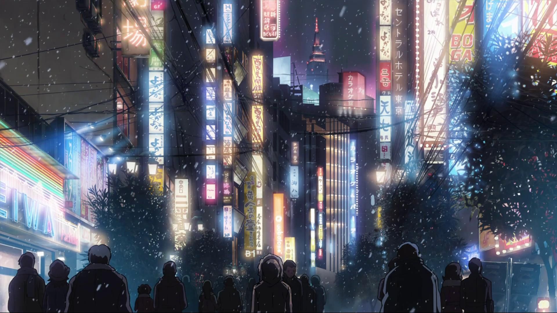 Japanese Anime City Wallpaper