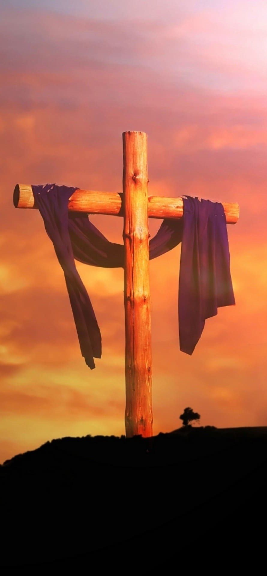 Asthetic easter cross Wallpaper