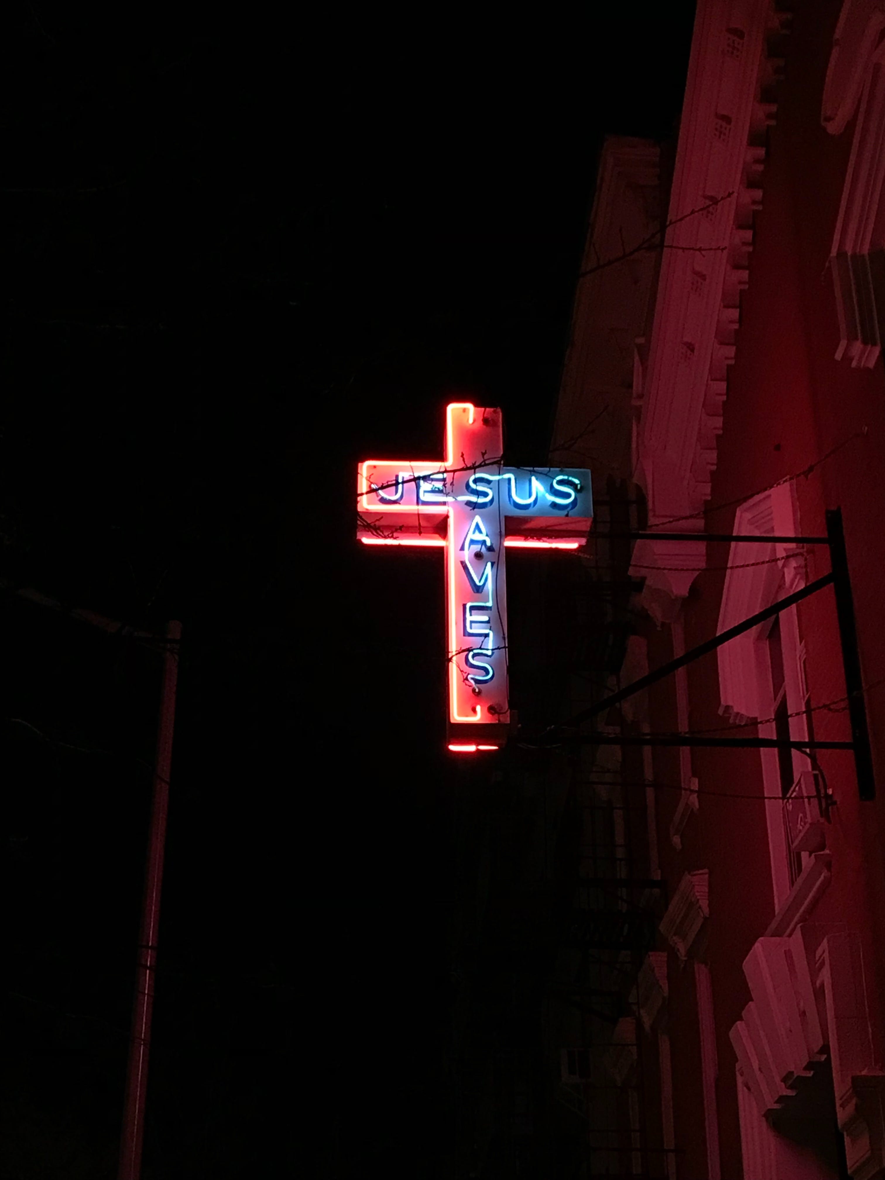 Jesus Saves Neon Signage · Free