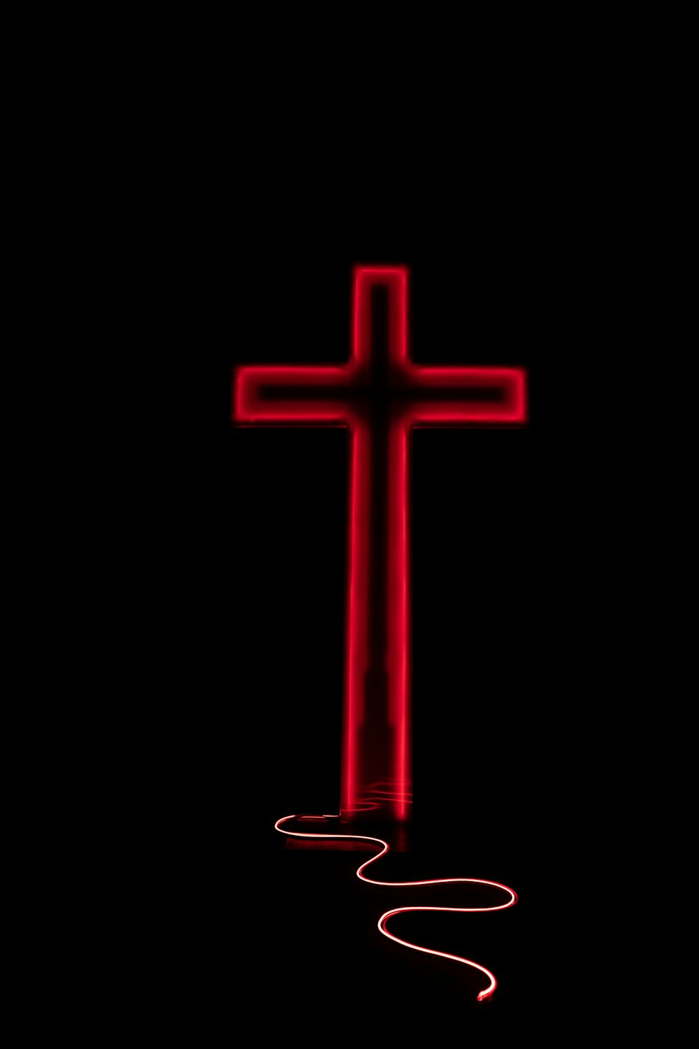 Neon Cross Picture. Download Free