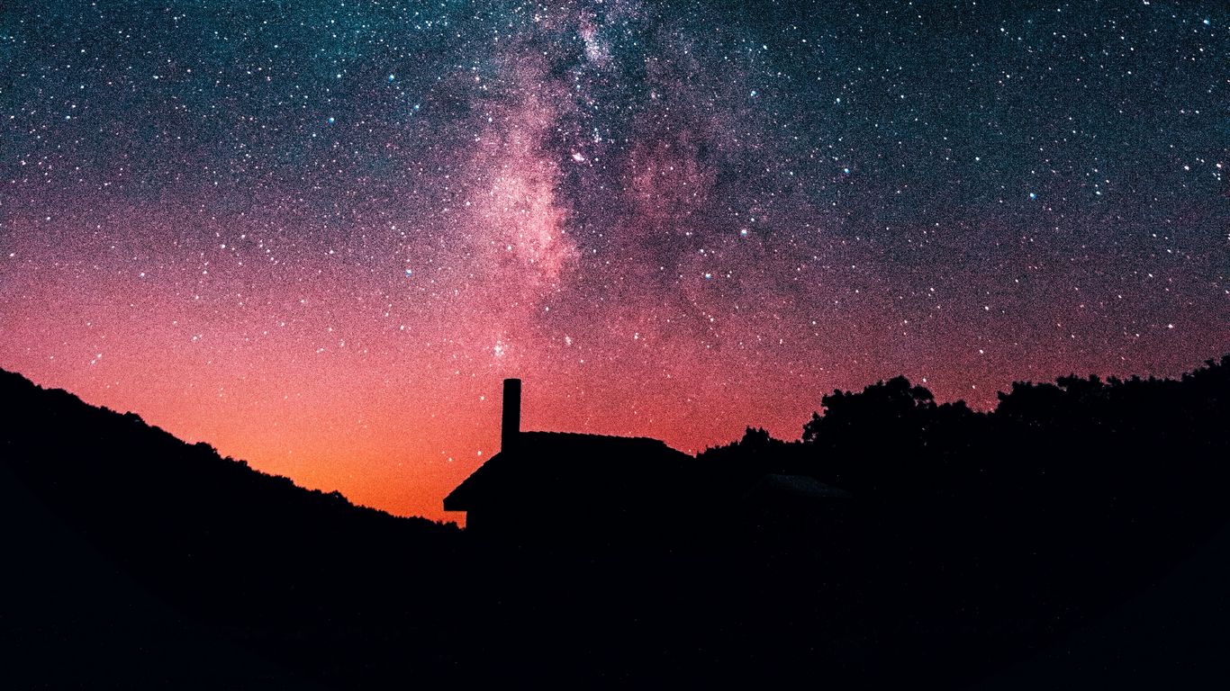 Download wallpaper 1366x768 night, sky