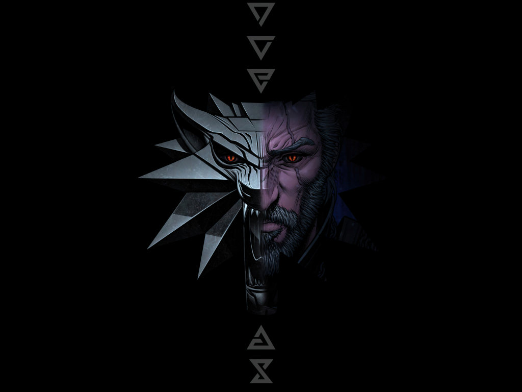Wallpaper the witcher, gaming minimal