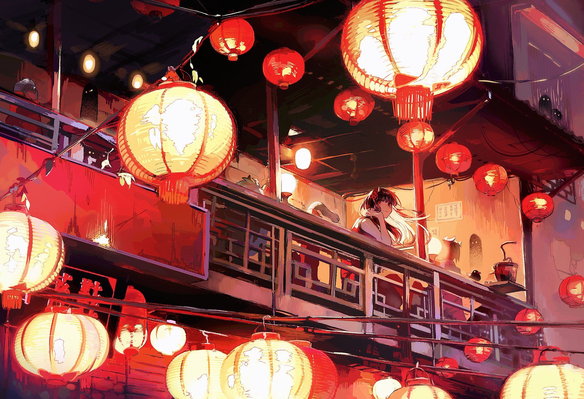 Lantern wallpaper, Wallpaper, Wallpaper
