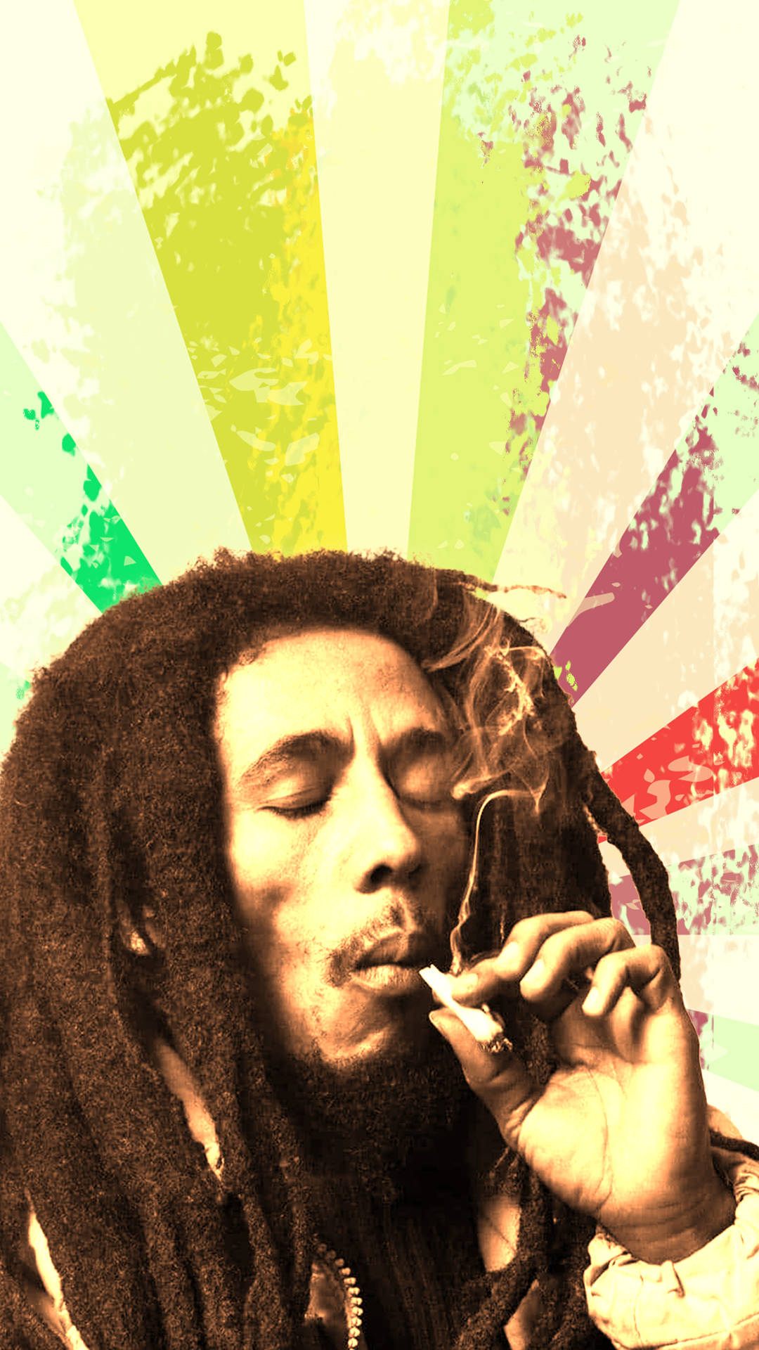 Download Bob Marley Smoking Striped