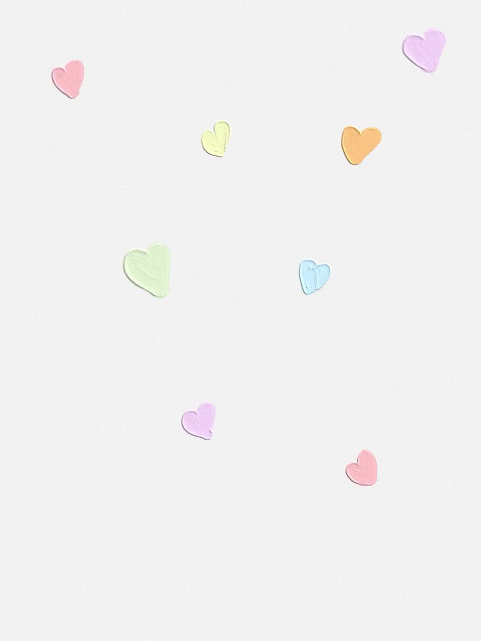 Oil Paint Hearts Wallpaper, Pastel