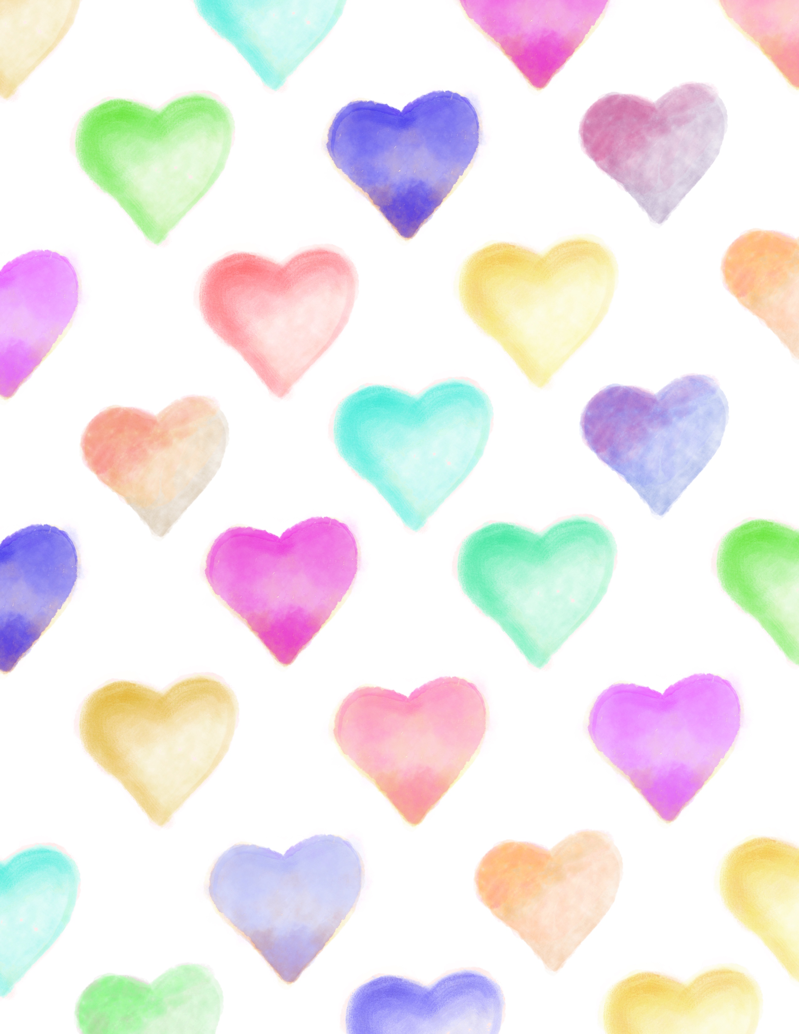 Day Watercolor Heart Background