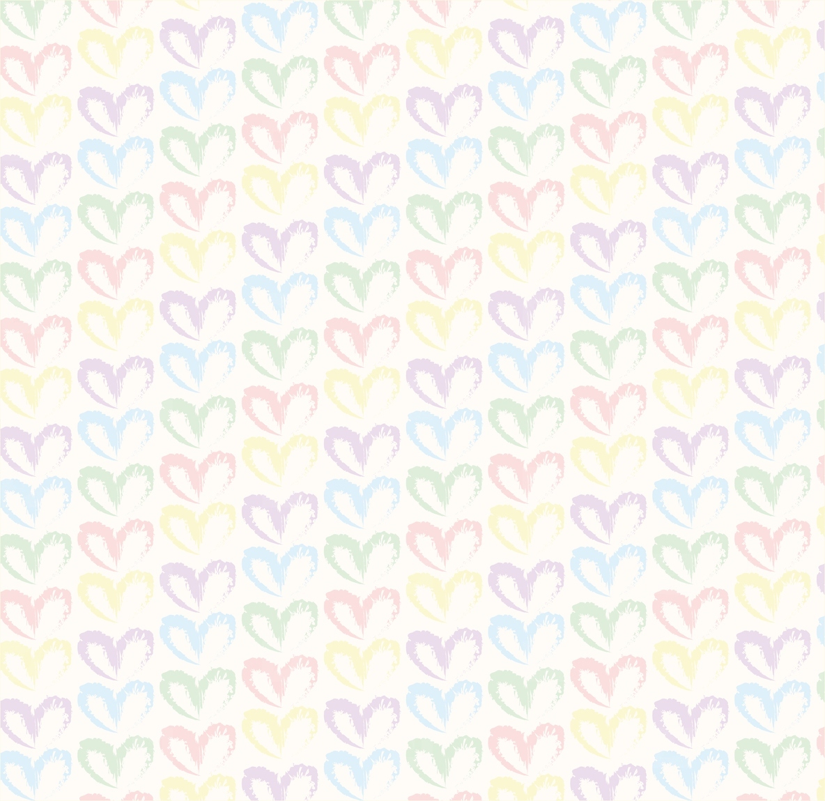 Seamless pattern of hand drawn hearts