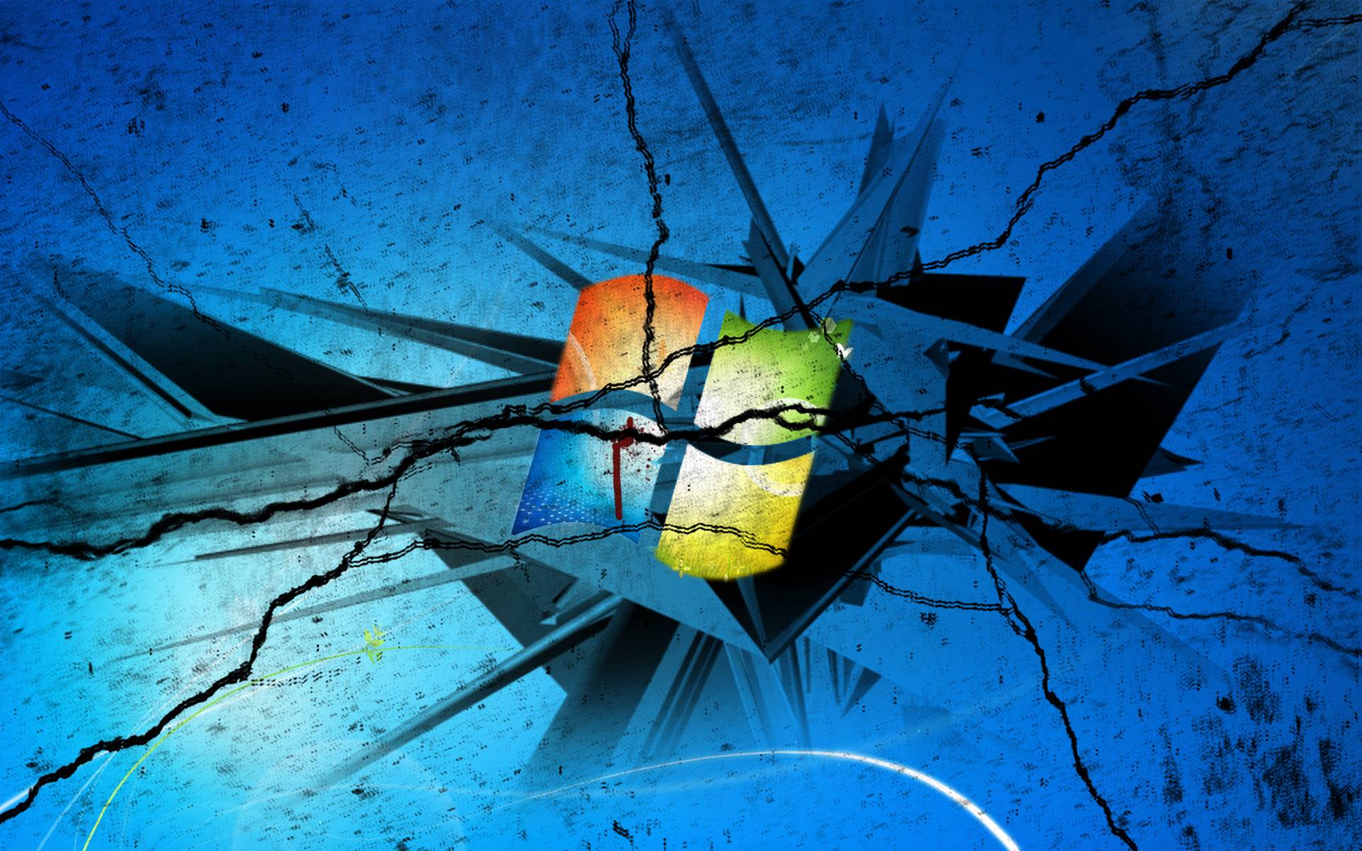 Cracked Computer Screen Wallpaper