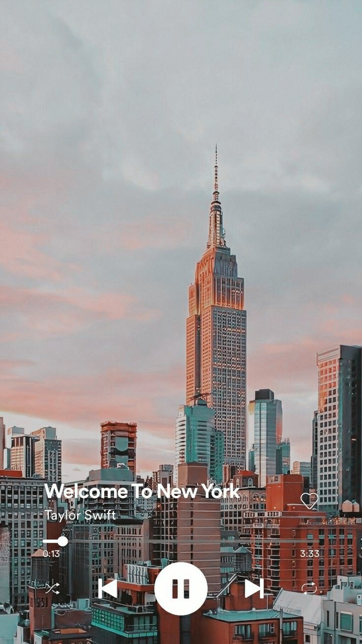 Welcome to New York Music Wallpaper