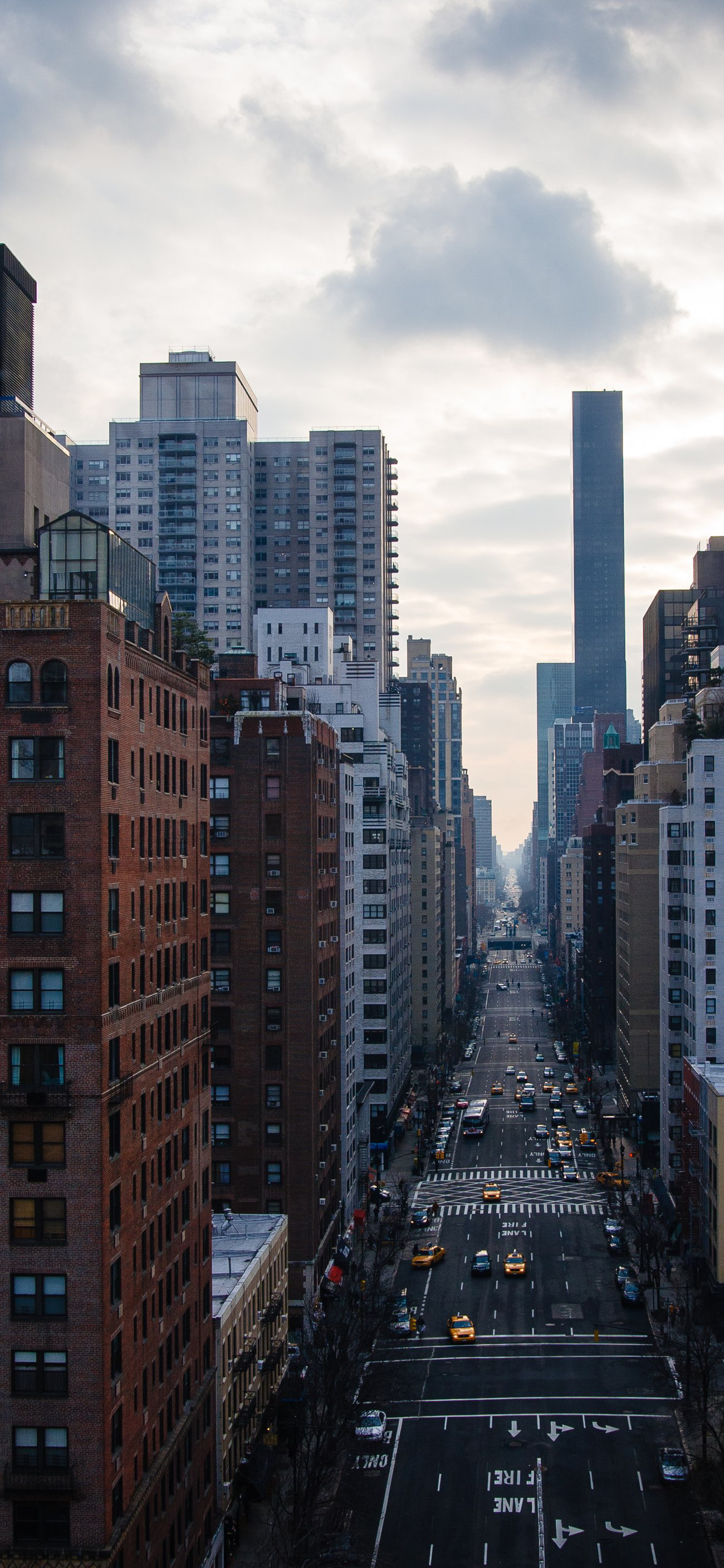 New York Street. Depth Effect