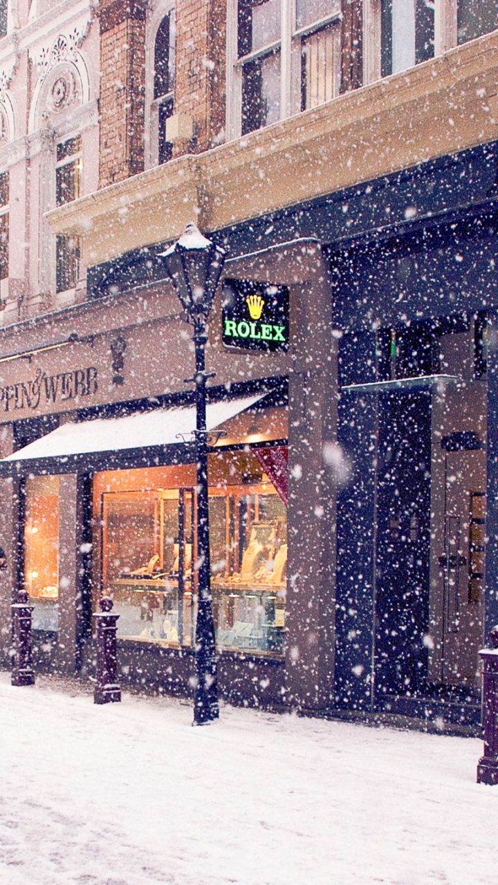 Download wallpaper 720x1280 city, winter, europe, street, snow, shopping samsung galaxy mini s3, s5, neo, alpha, sony xperia compact z1, z2, z3, asus zenfone HD background