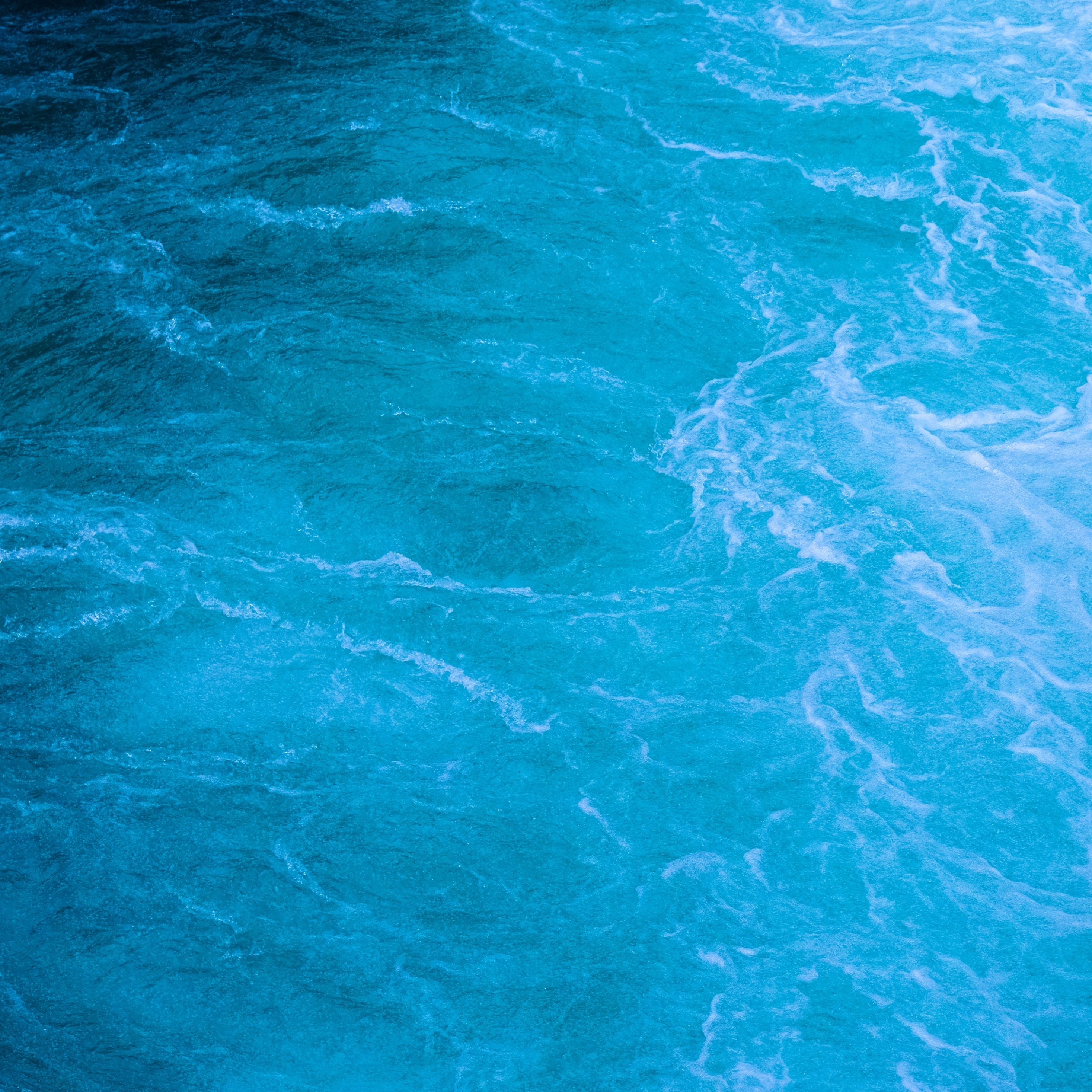 Blue Sea Waves Aqua Water Texture iPad