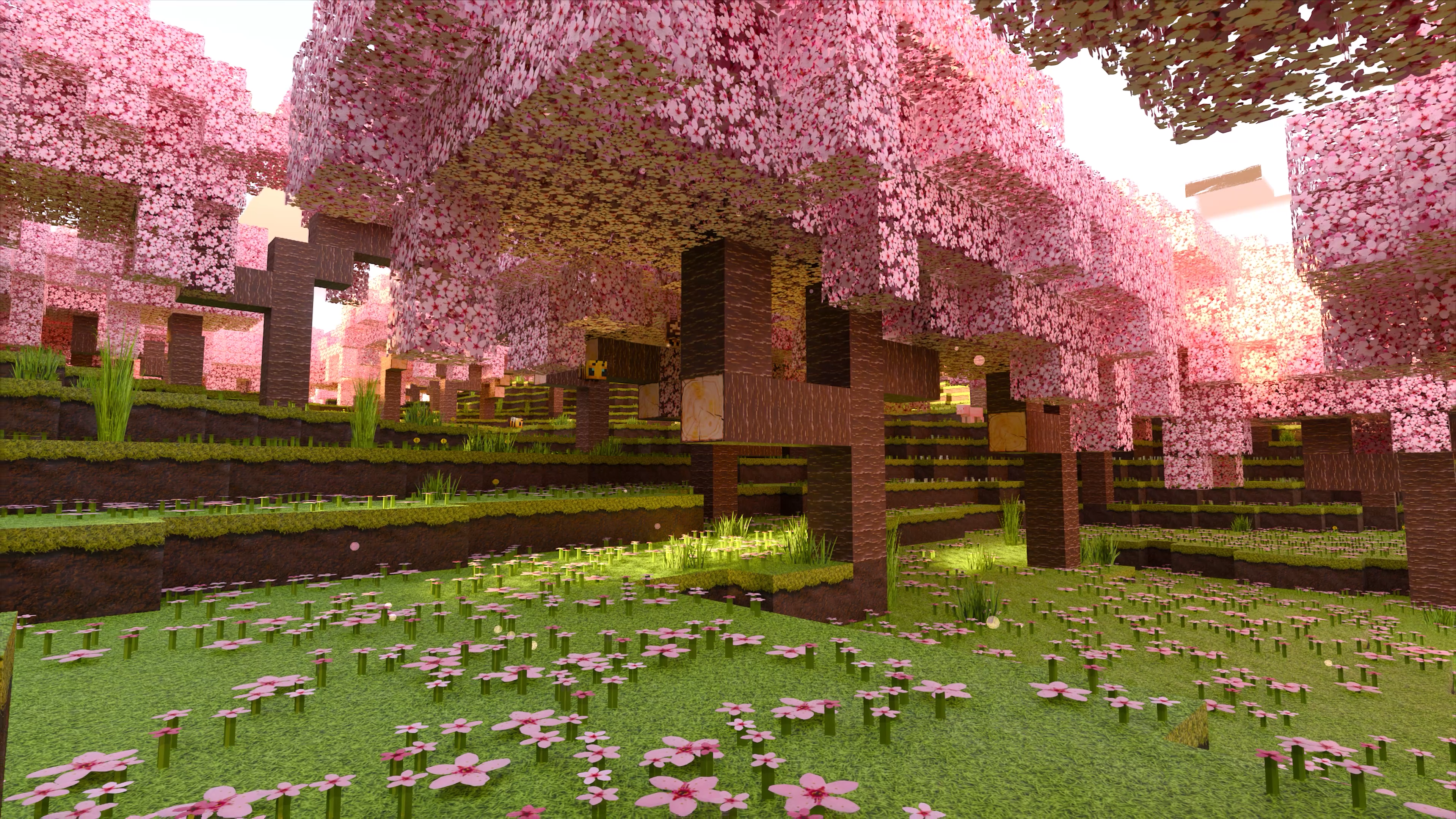 Cherry Blossom biome in HD and RTX, r