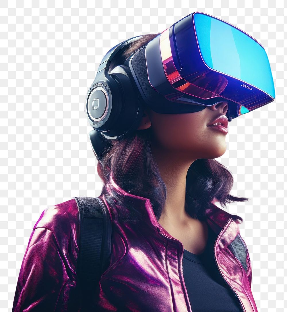 Virtual Reality Neon PNG Image. Free