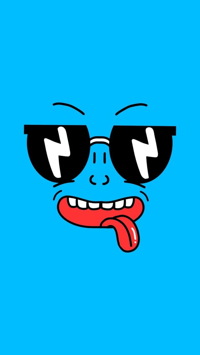 Funny Cool Cartoon Face Mobile Wallpaper