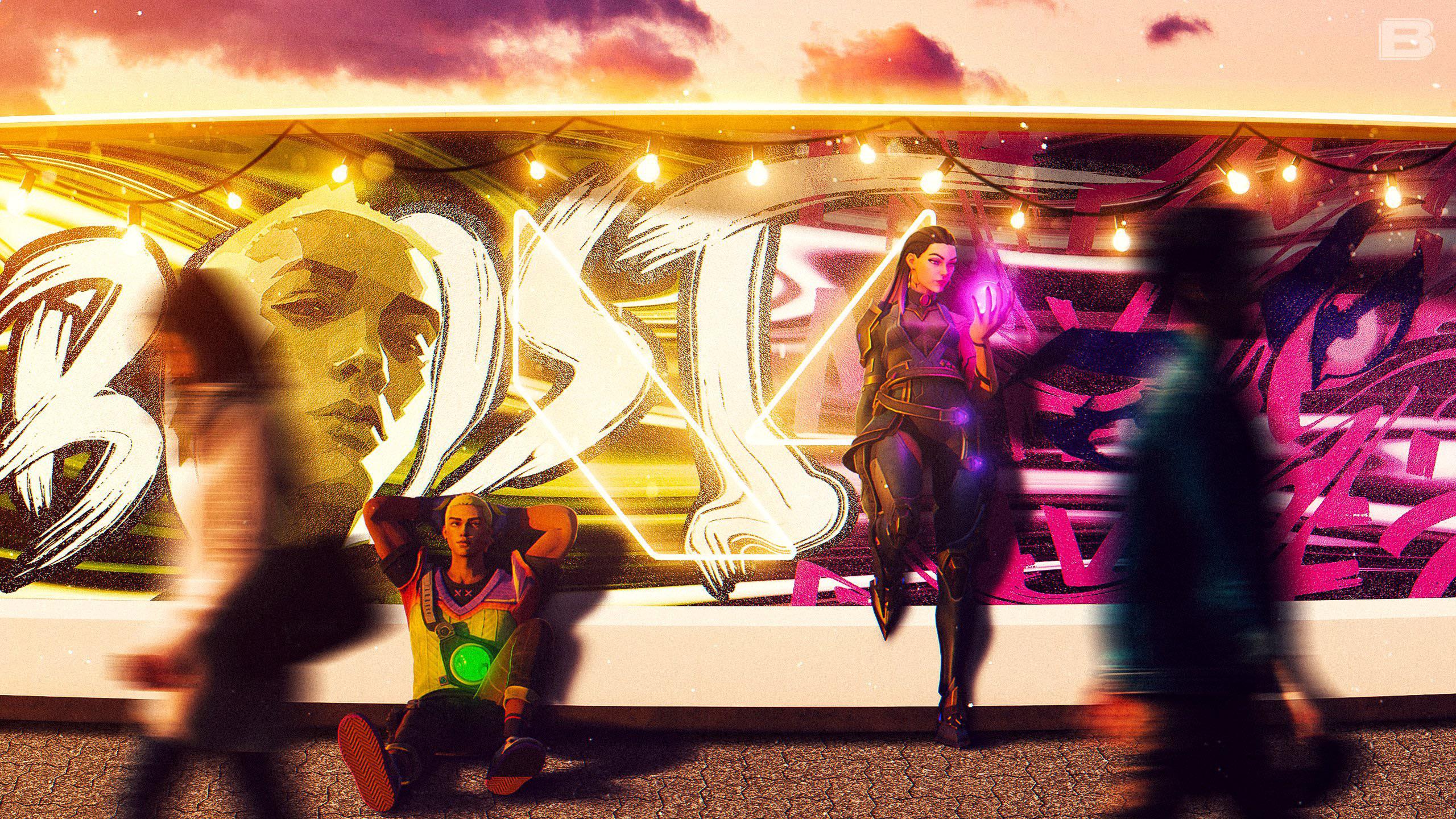 Reyna and Gekko wallpaper. Enjoy