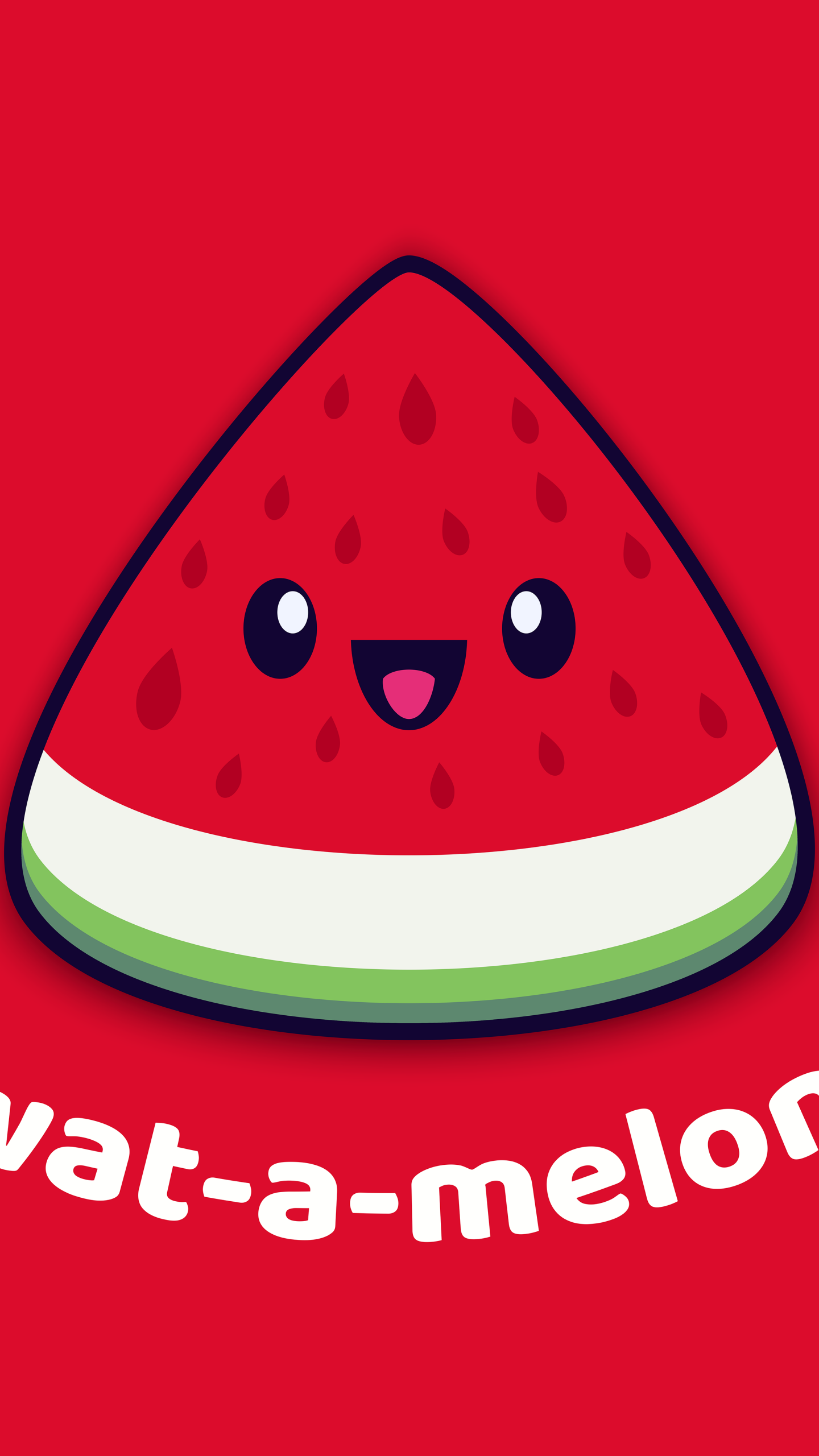 Watermelon Wallpaper 4K, Kawaii cartoon