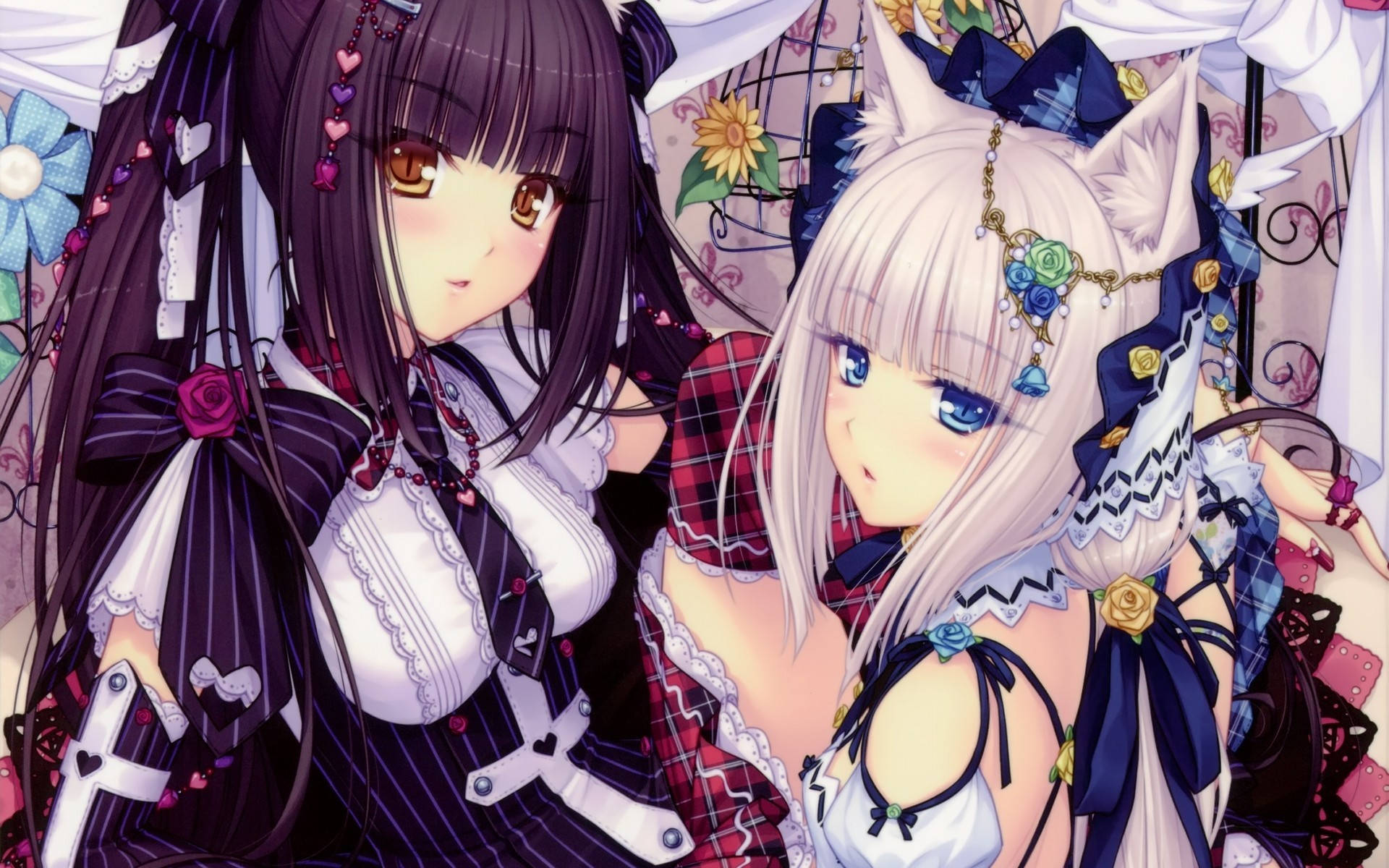 Catgirls Chocola And Vanilla Wallpaper