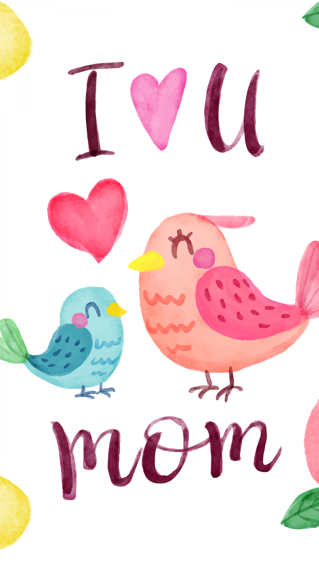 I love you mom vector art Wallpaper