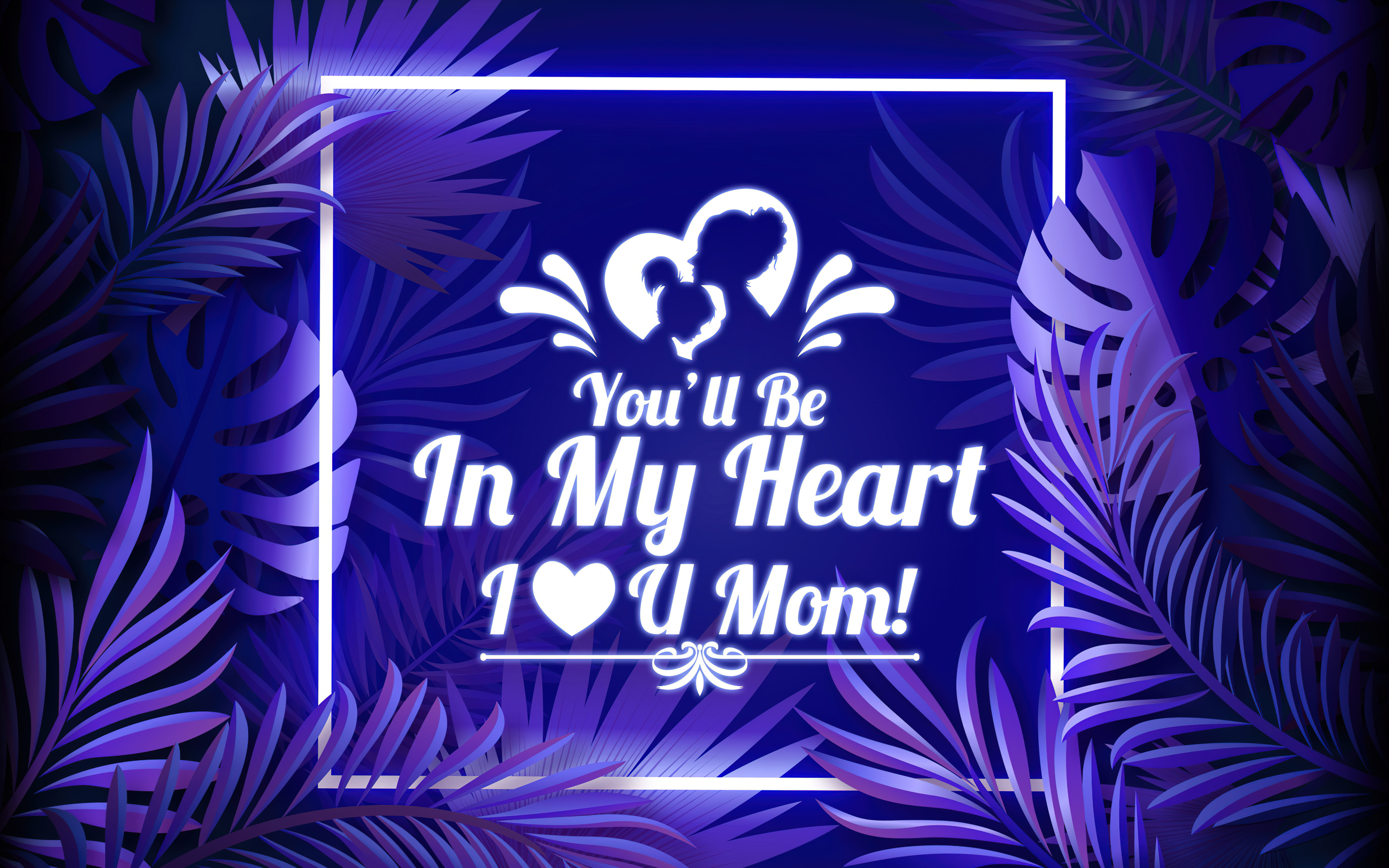 Mom Wallpaper 4K, Mom, Blue