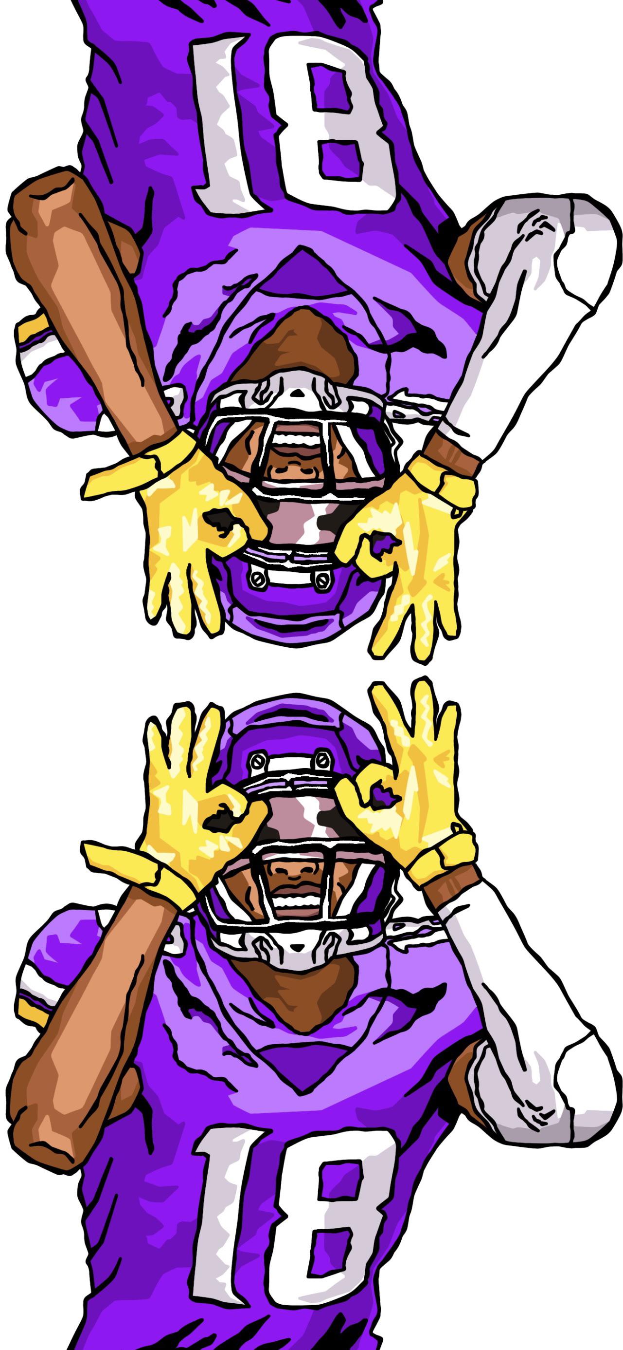 Justin Jefferson wallpaper I drew!, r