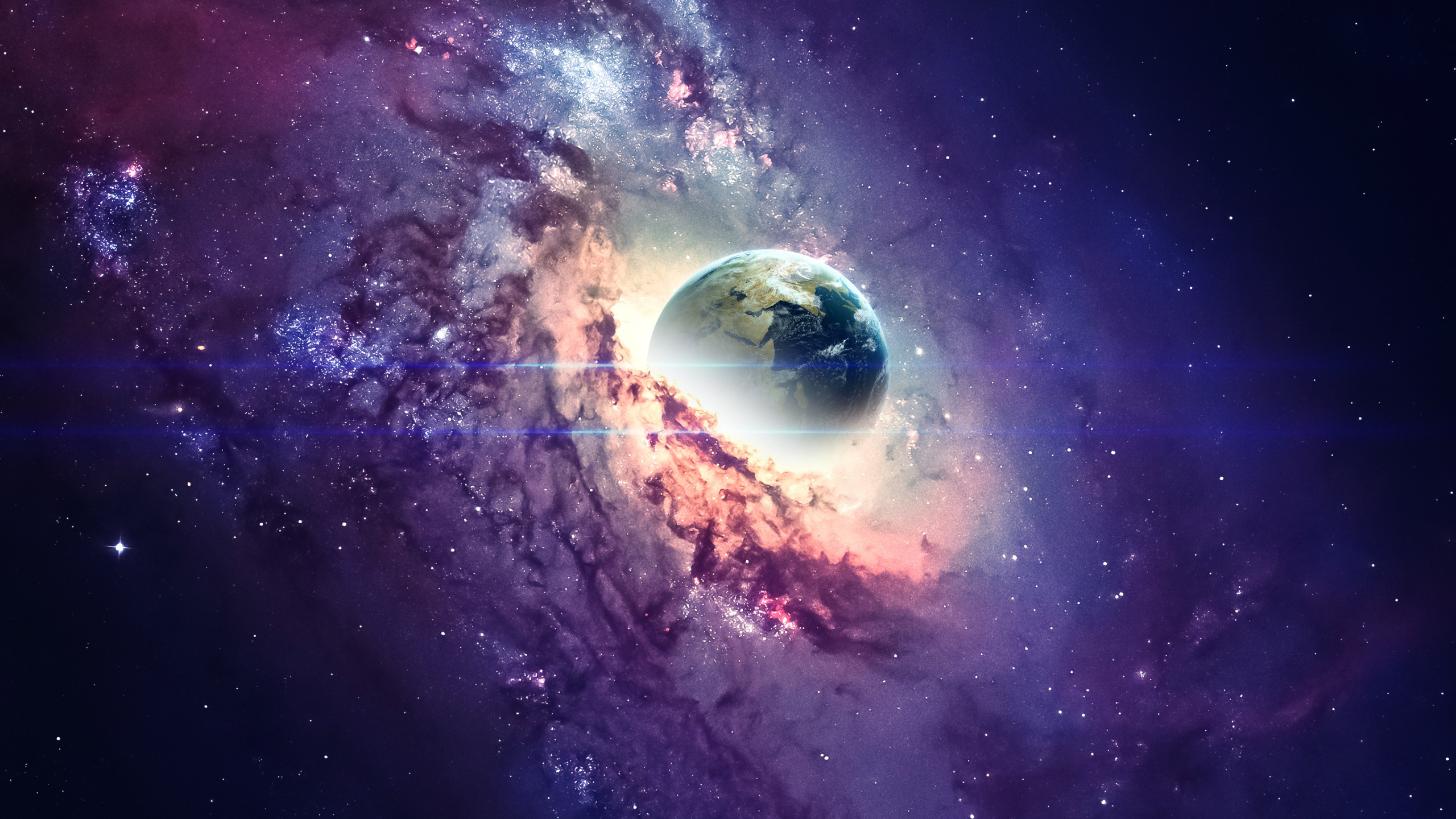 Earth Wallpaper 4K, Nebula, Galaxy