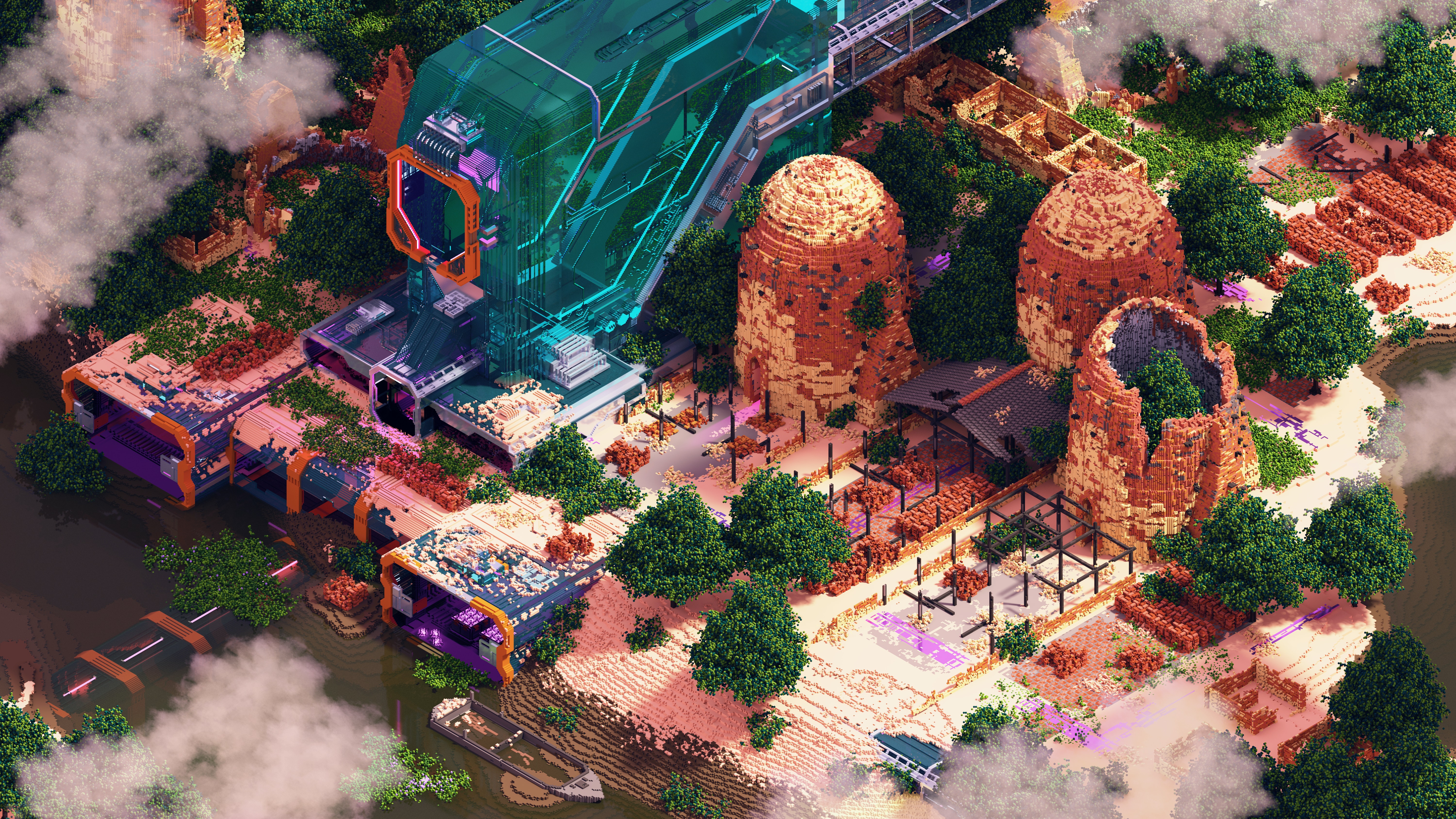 Vibrant Pixel Art Landscape Ultra