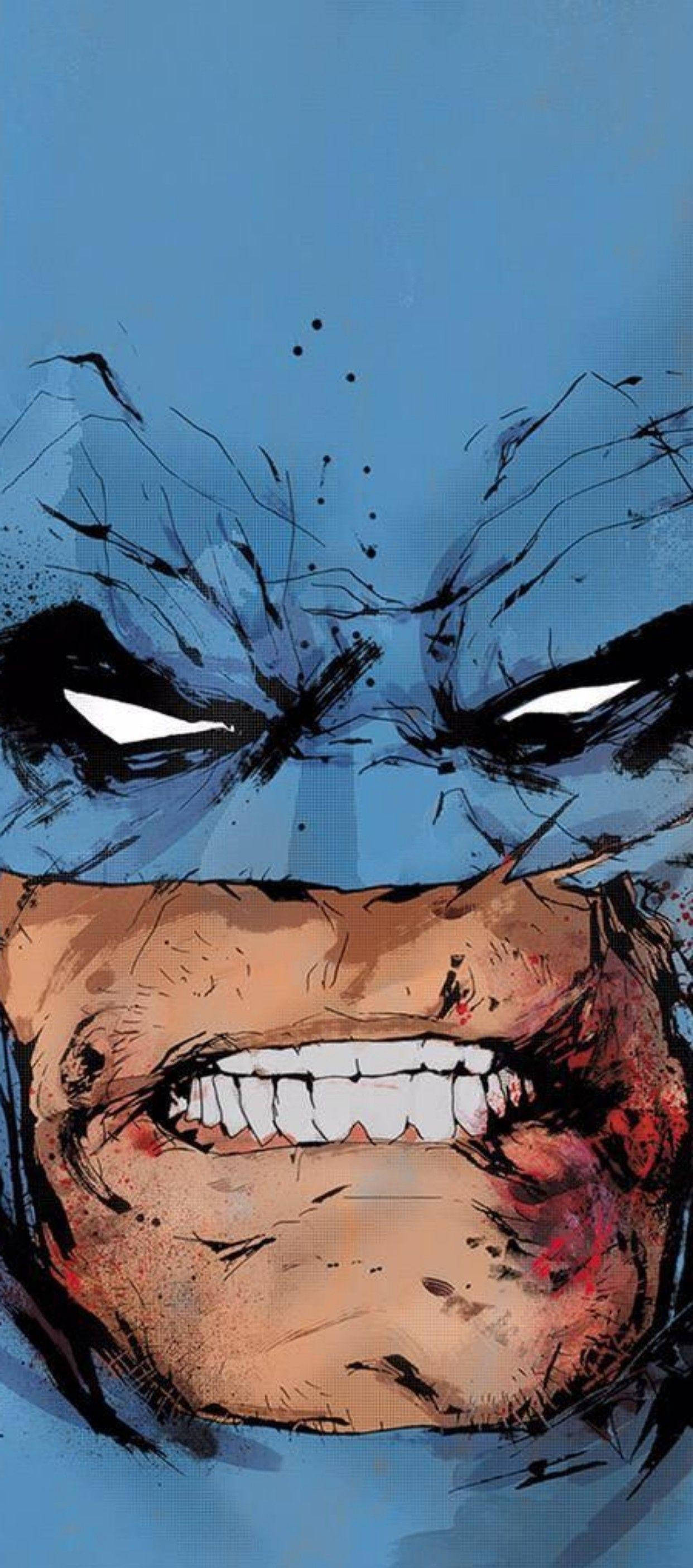 Batman Comic Drawing iPhone X Wallpaper