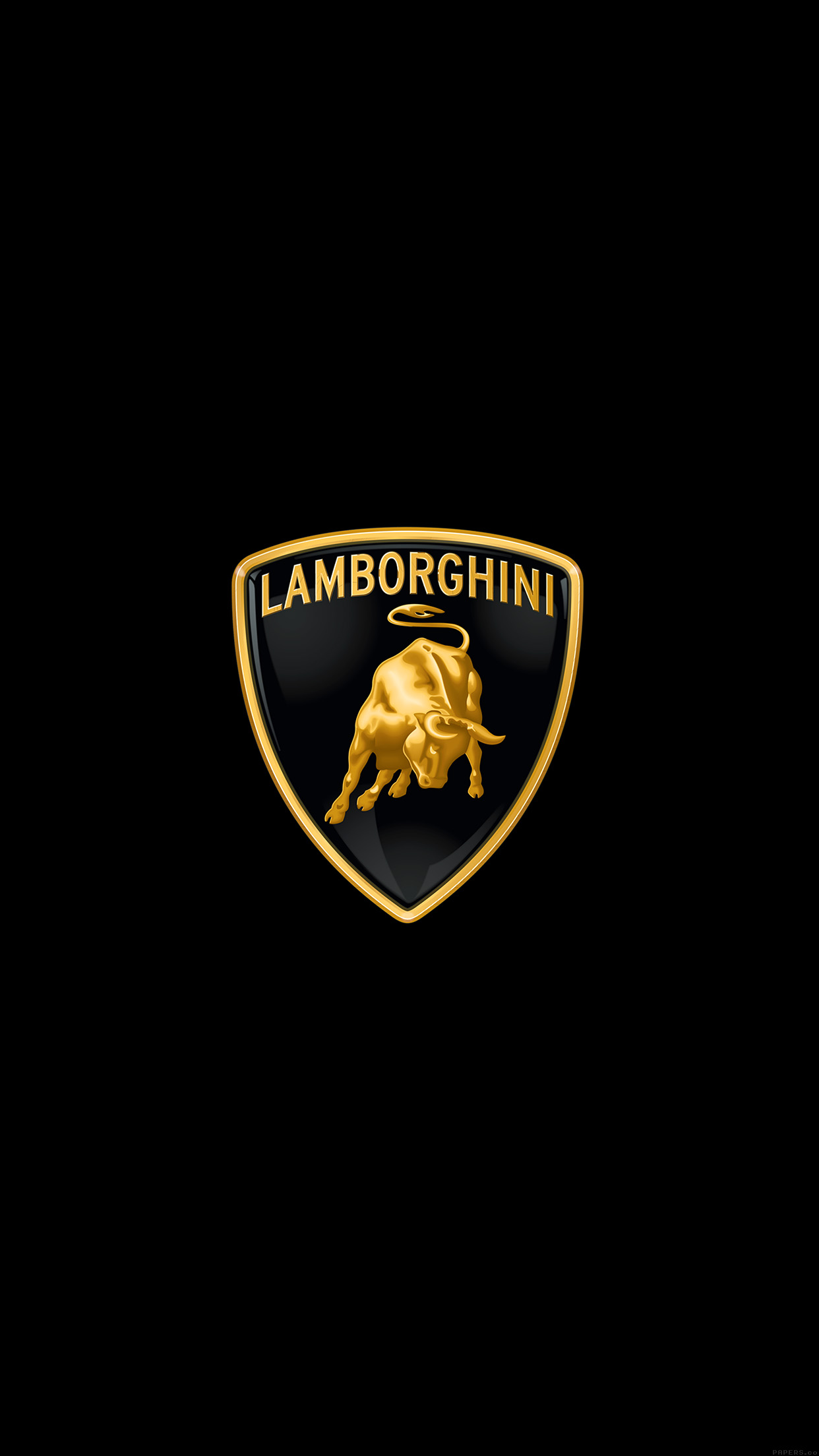 Lamborghini Logo Art Car Minimal Dark