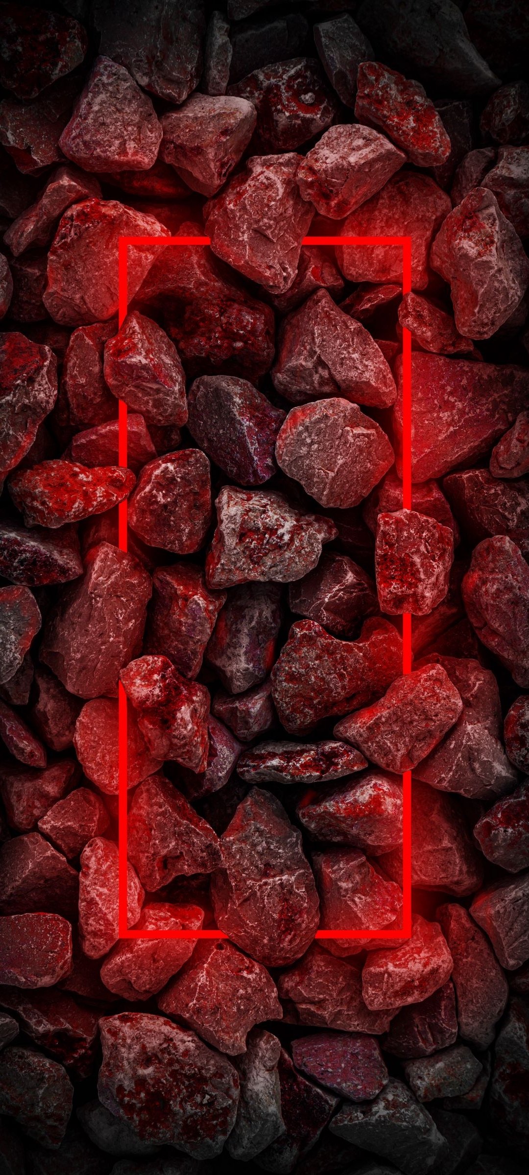 Border Neon Red Light Wallpaper
