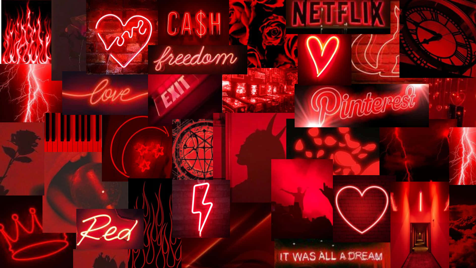 Neon Red Aesthetic Wallpaper