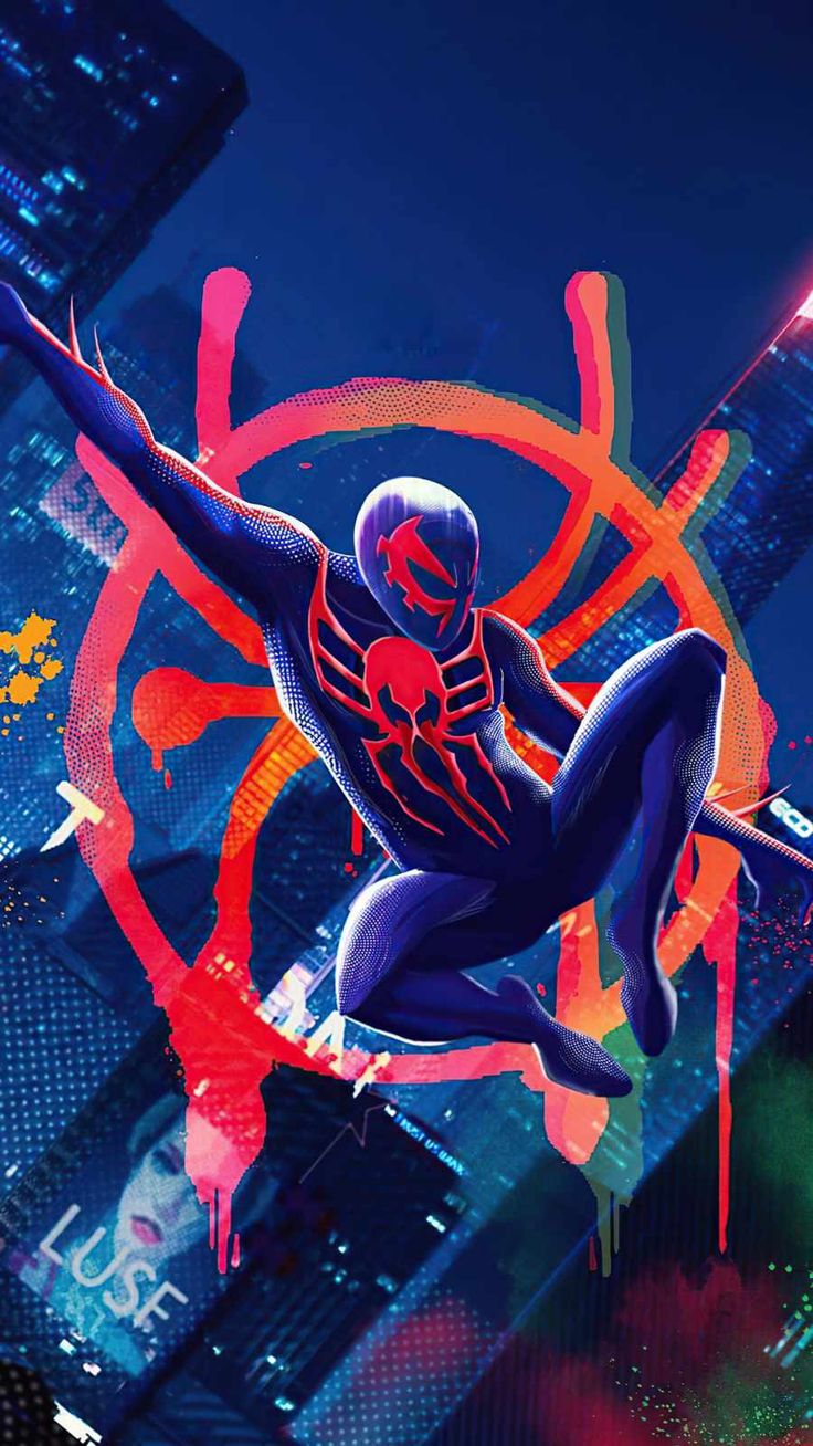 Neon Spiderman 4k Wallpaper