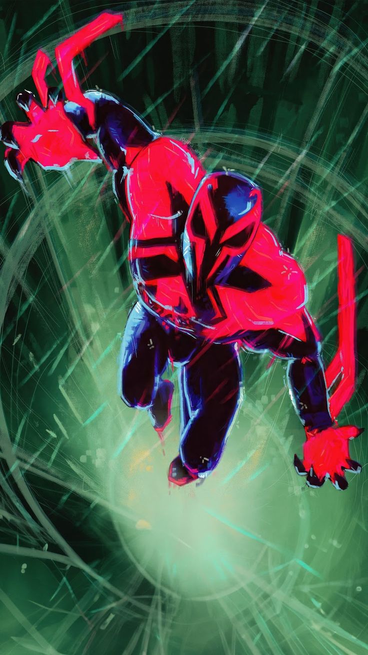 Spiderman 2099 Art 4K iPhone Wallpaper