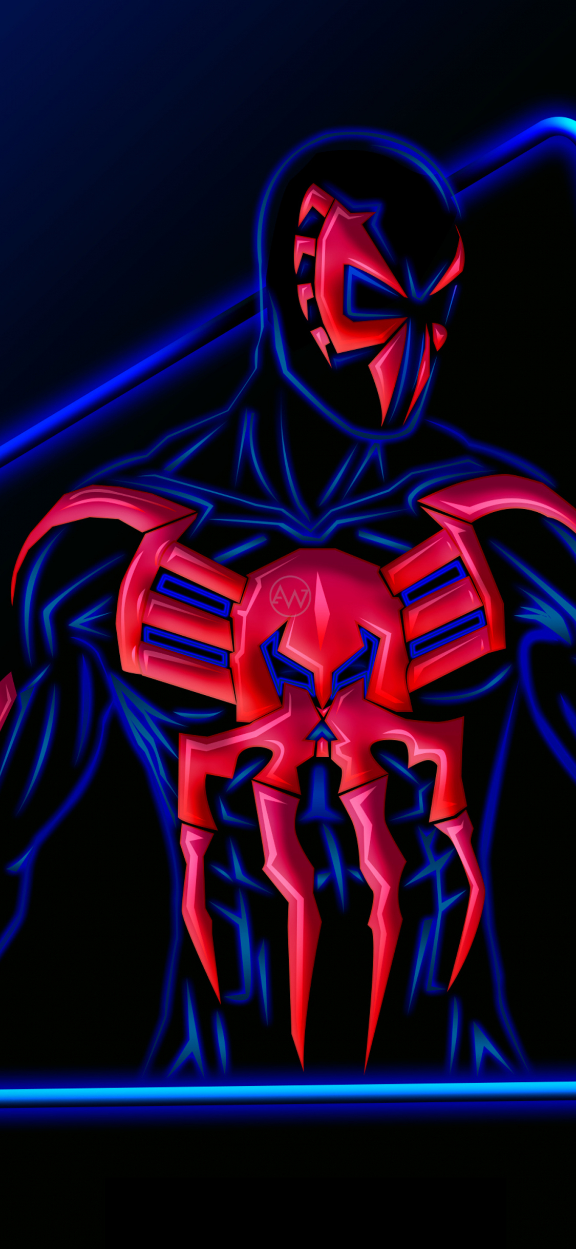 Download wallpaper 1125x2436 the spider