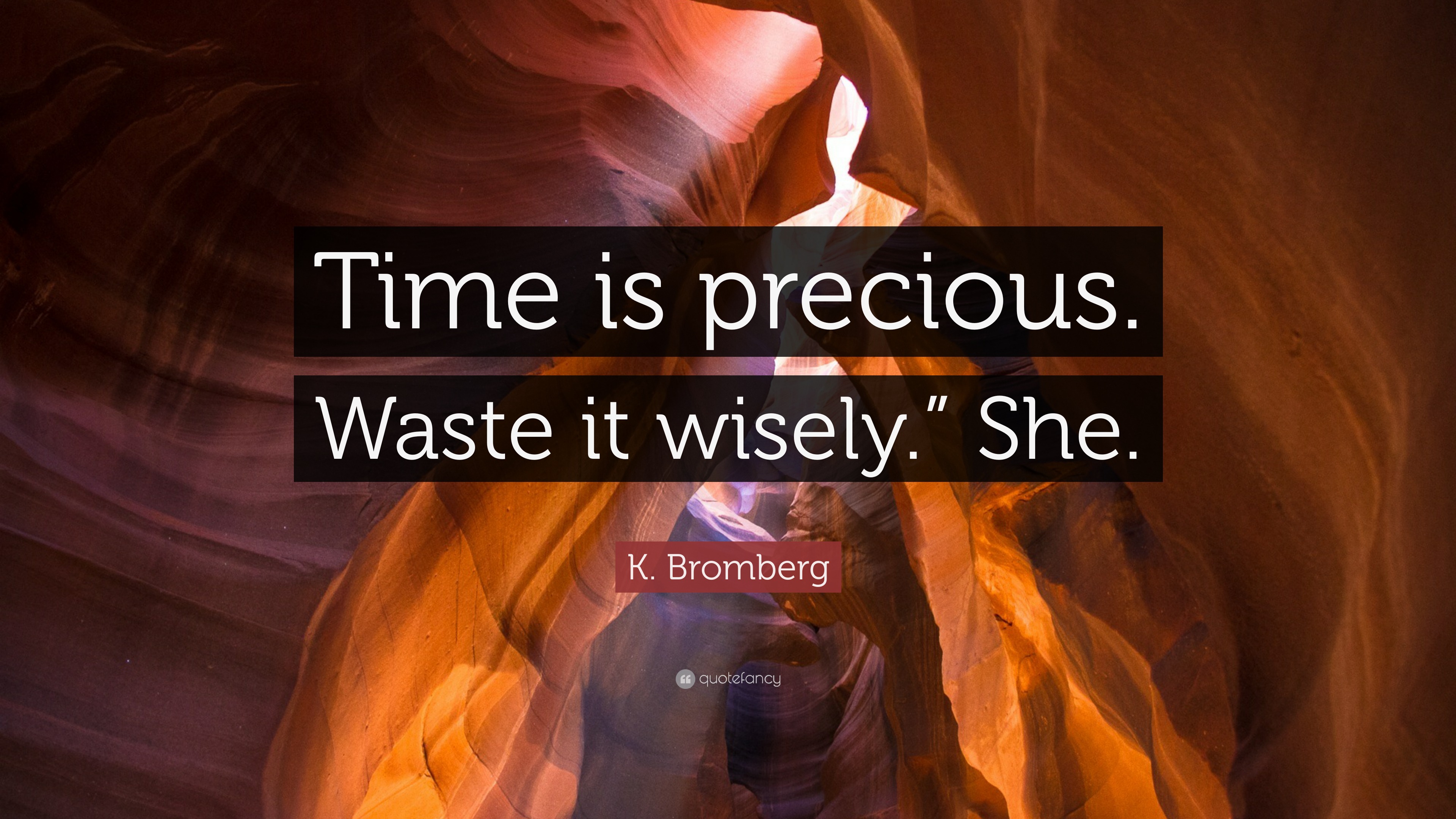 Time is precious. Waste it wisely
