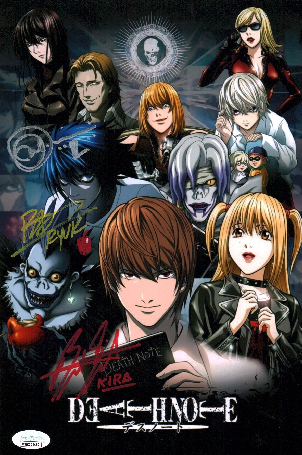Death Note 8x12 Signed Cast x3 Drummond