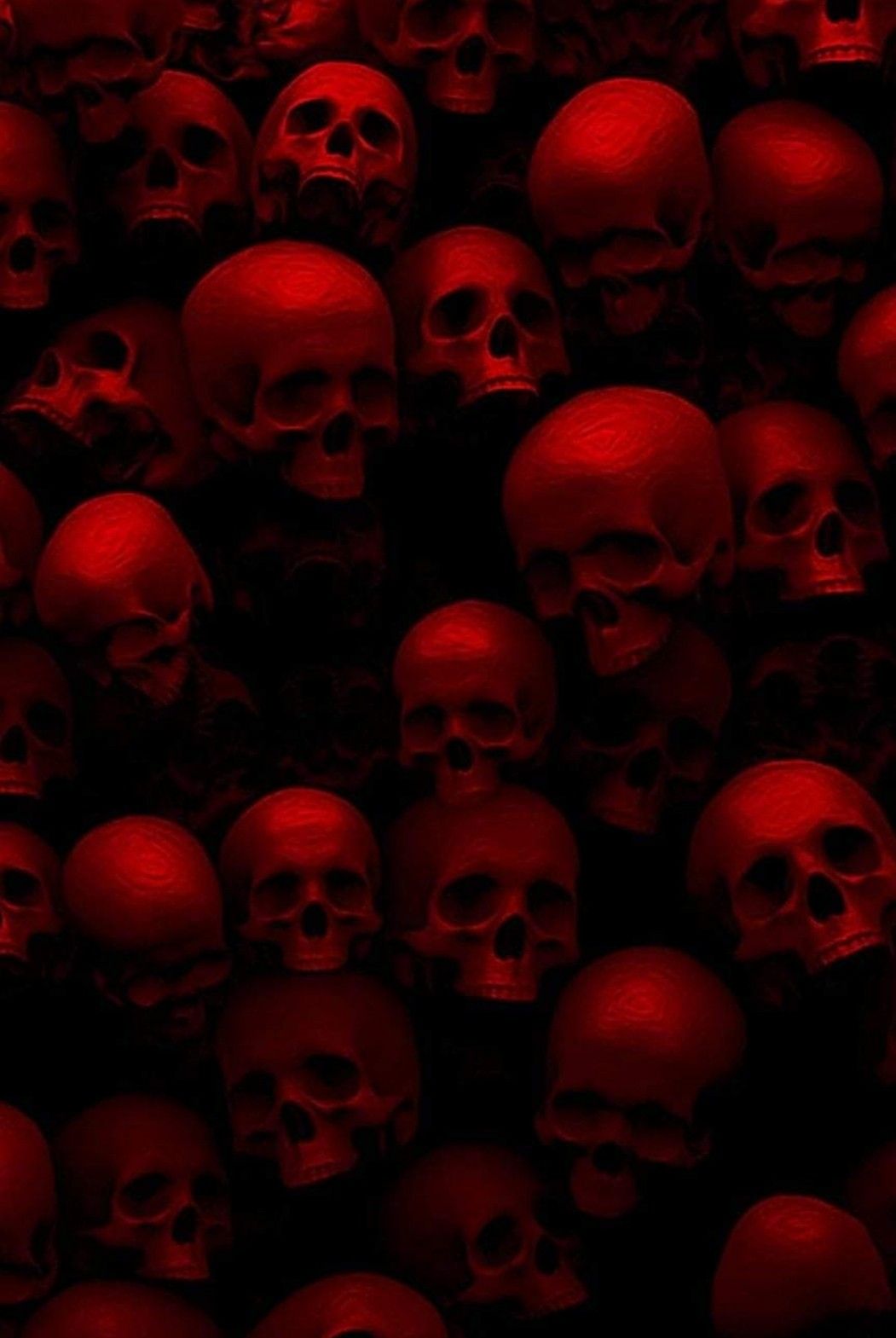 2023. Skull wallpaper, Dark red