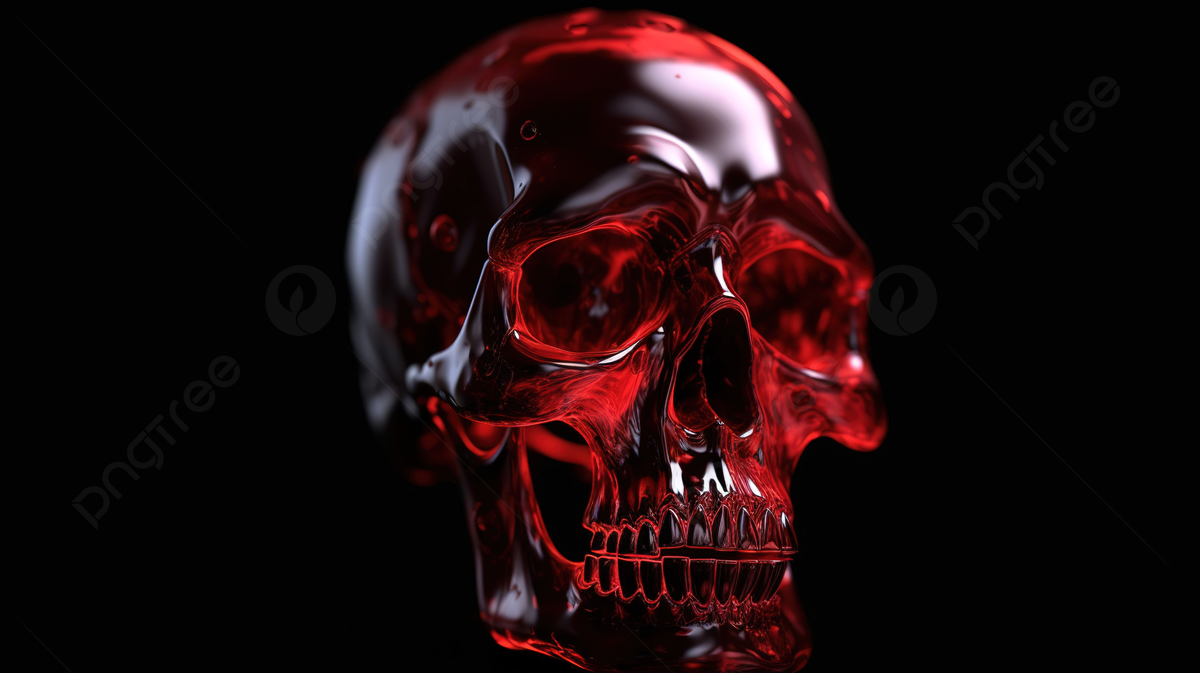 Black Background, Skull Art Concept
