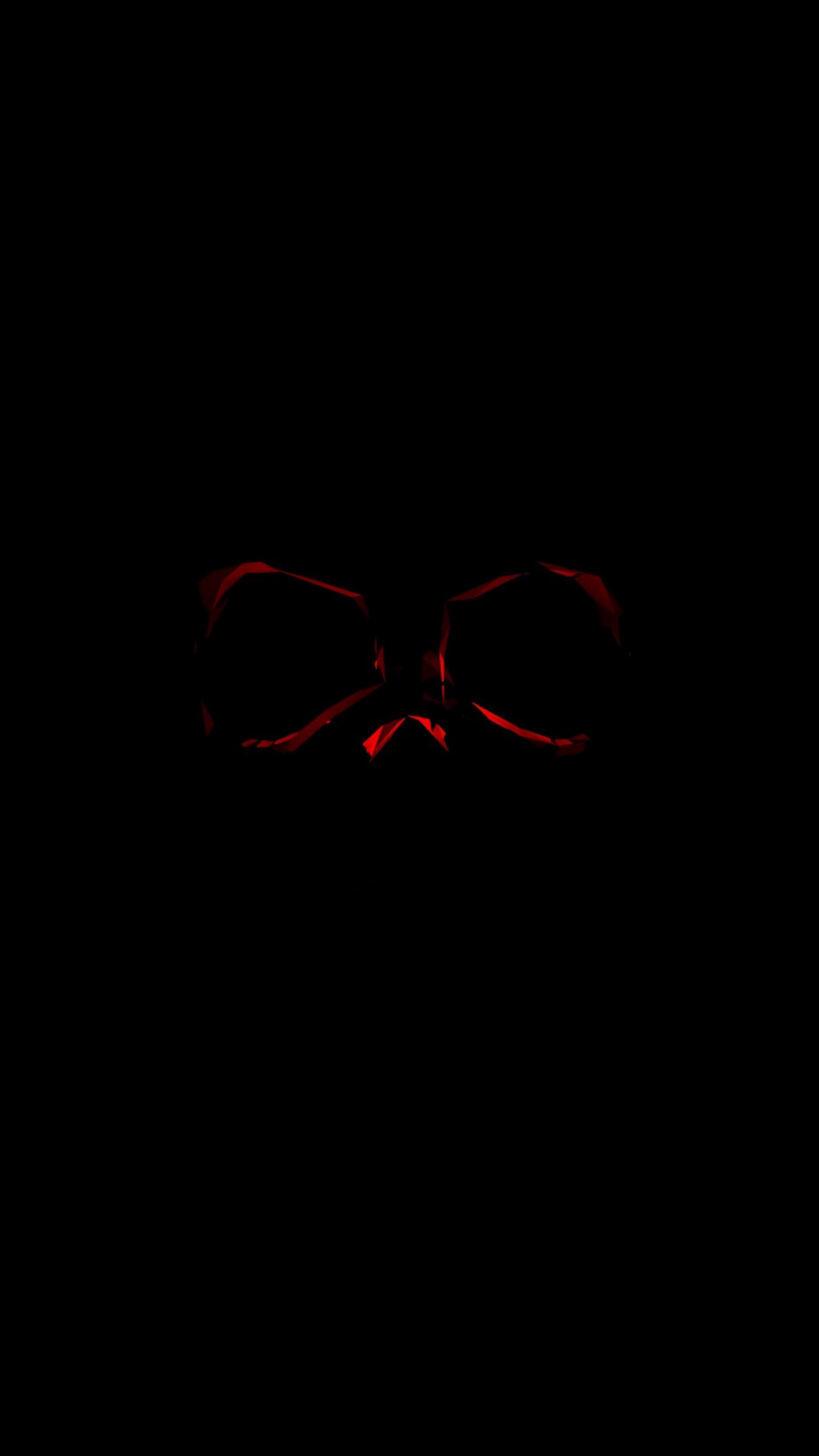 wallpaper 1350x2400 skull, dark, red