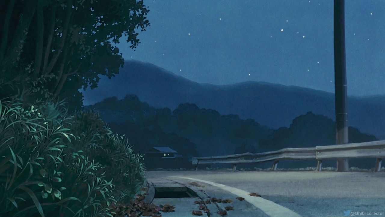Studio ghibli background, Night scenery