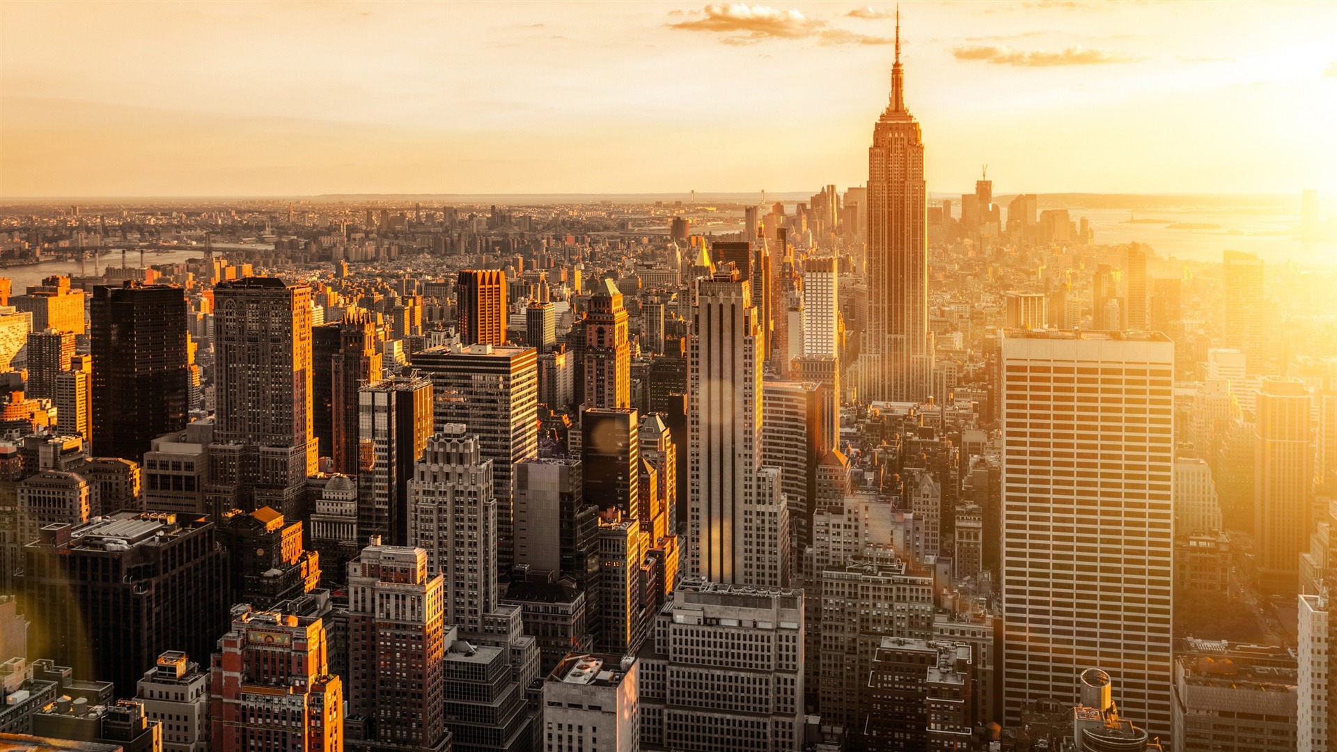 New York Sunset Travel HD Desktop