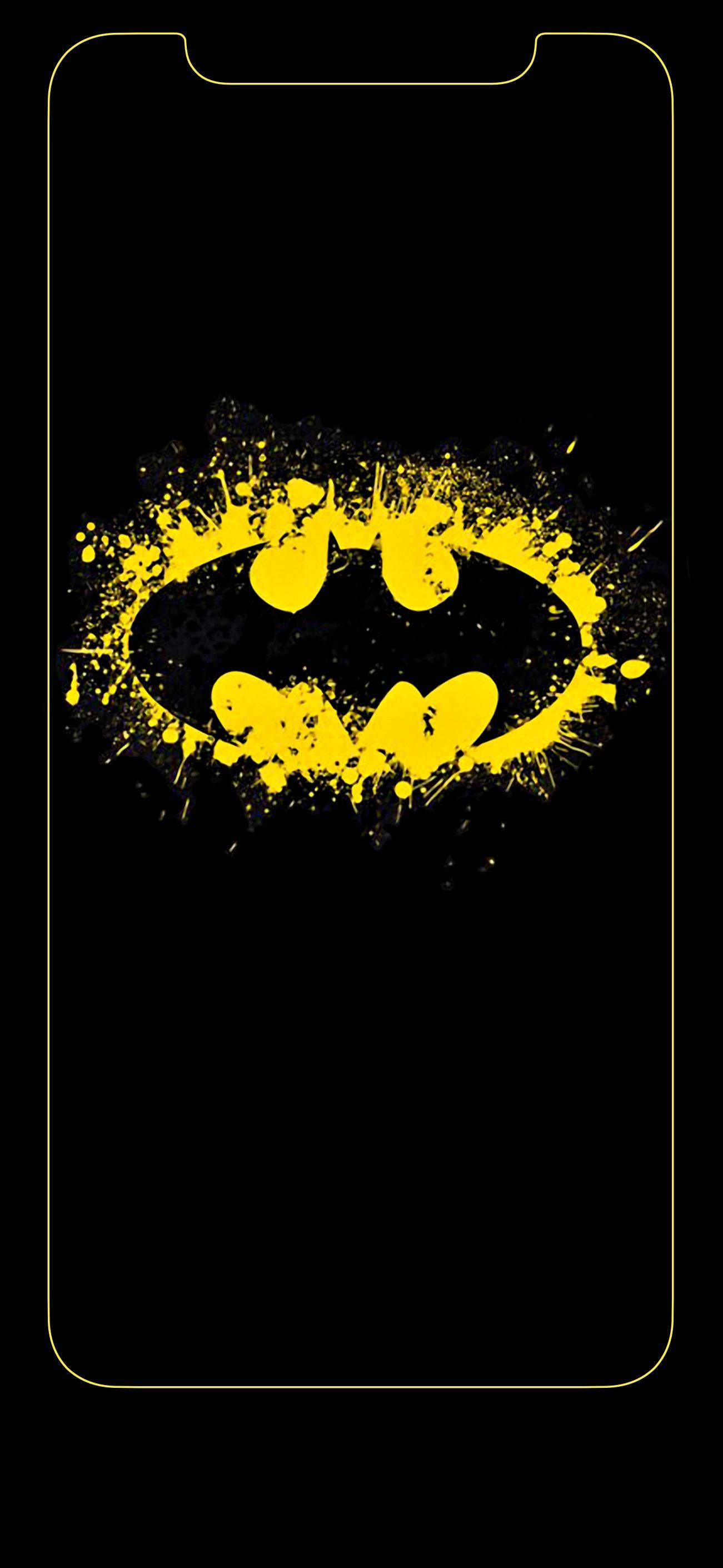 Download Batman Logo In Splash iPhone X