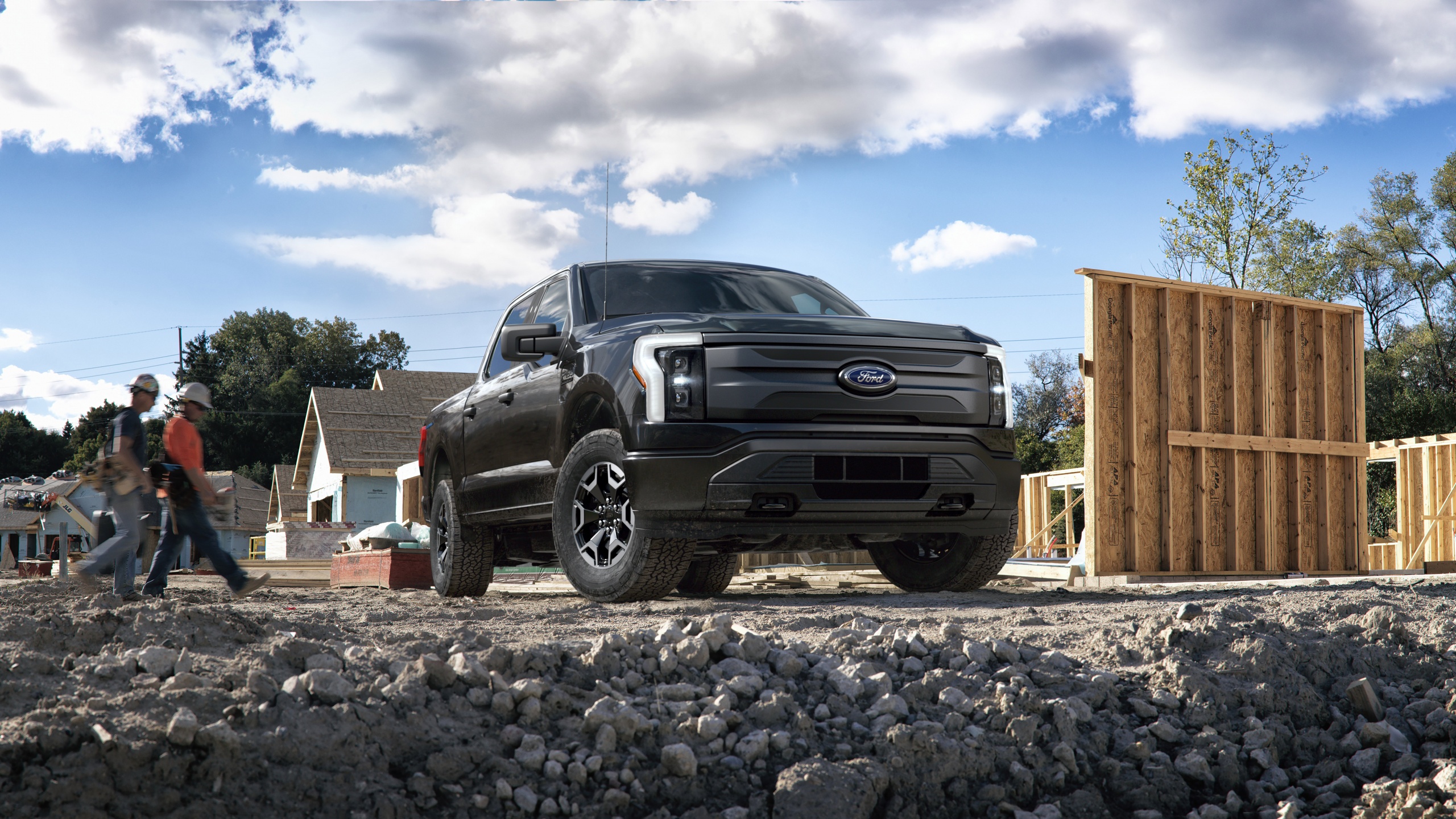 Ford F 150 Lightning Pro Wallpaper 4K