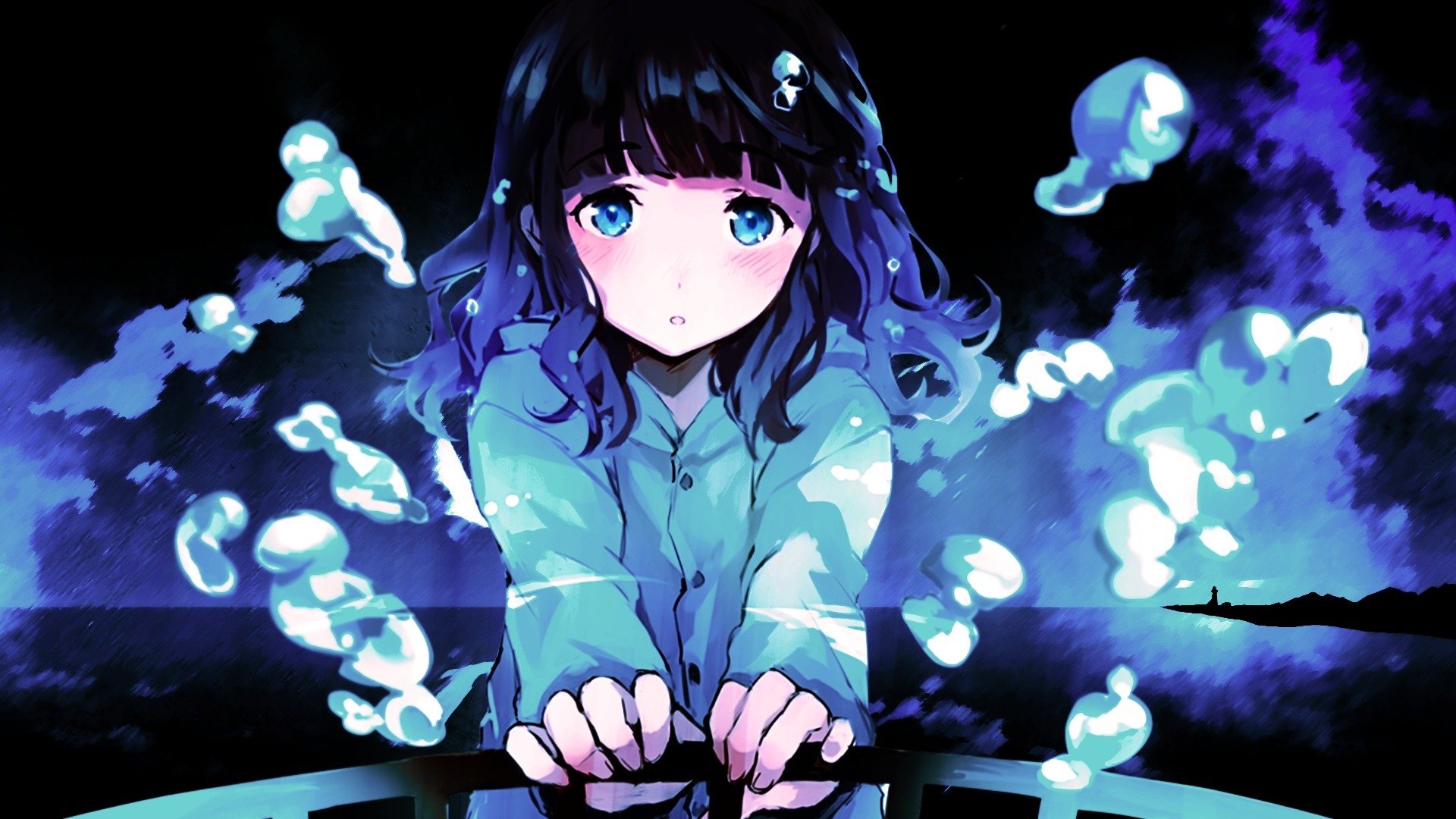 Anime Sad Girl Manga Series Background