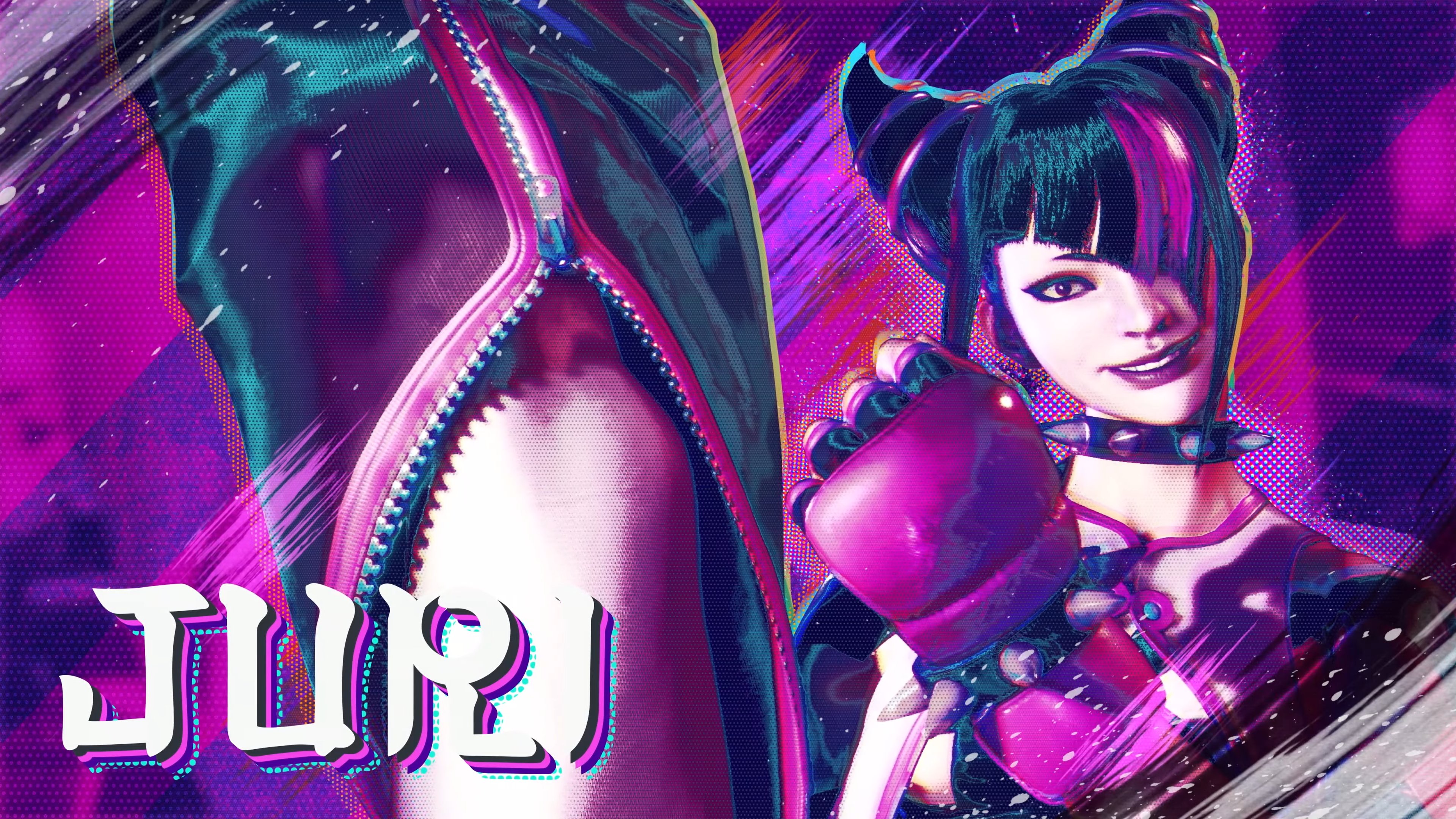 Han Juri, hair over one eye, video game