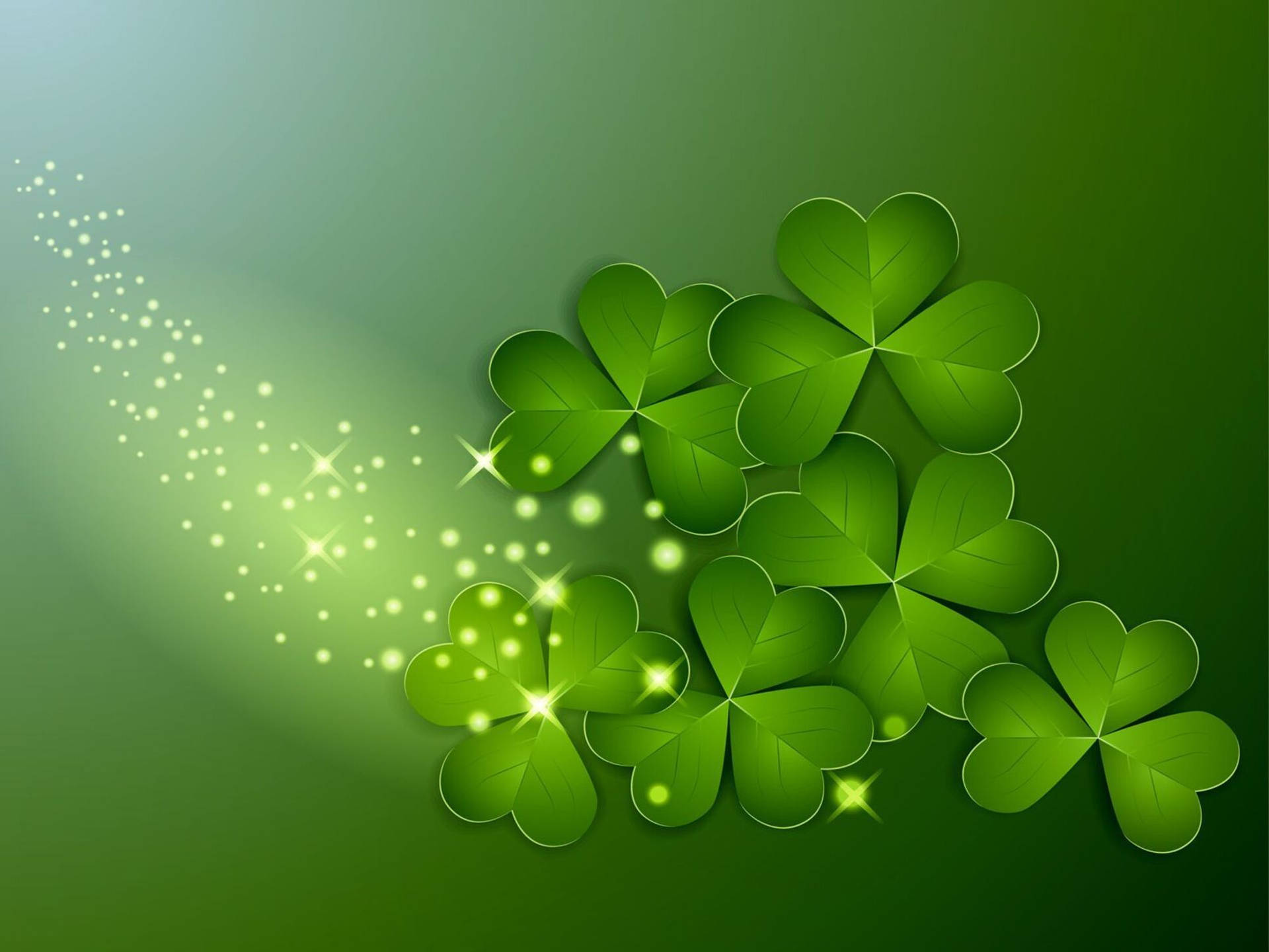 Green Aesthetic Shamrock Art St